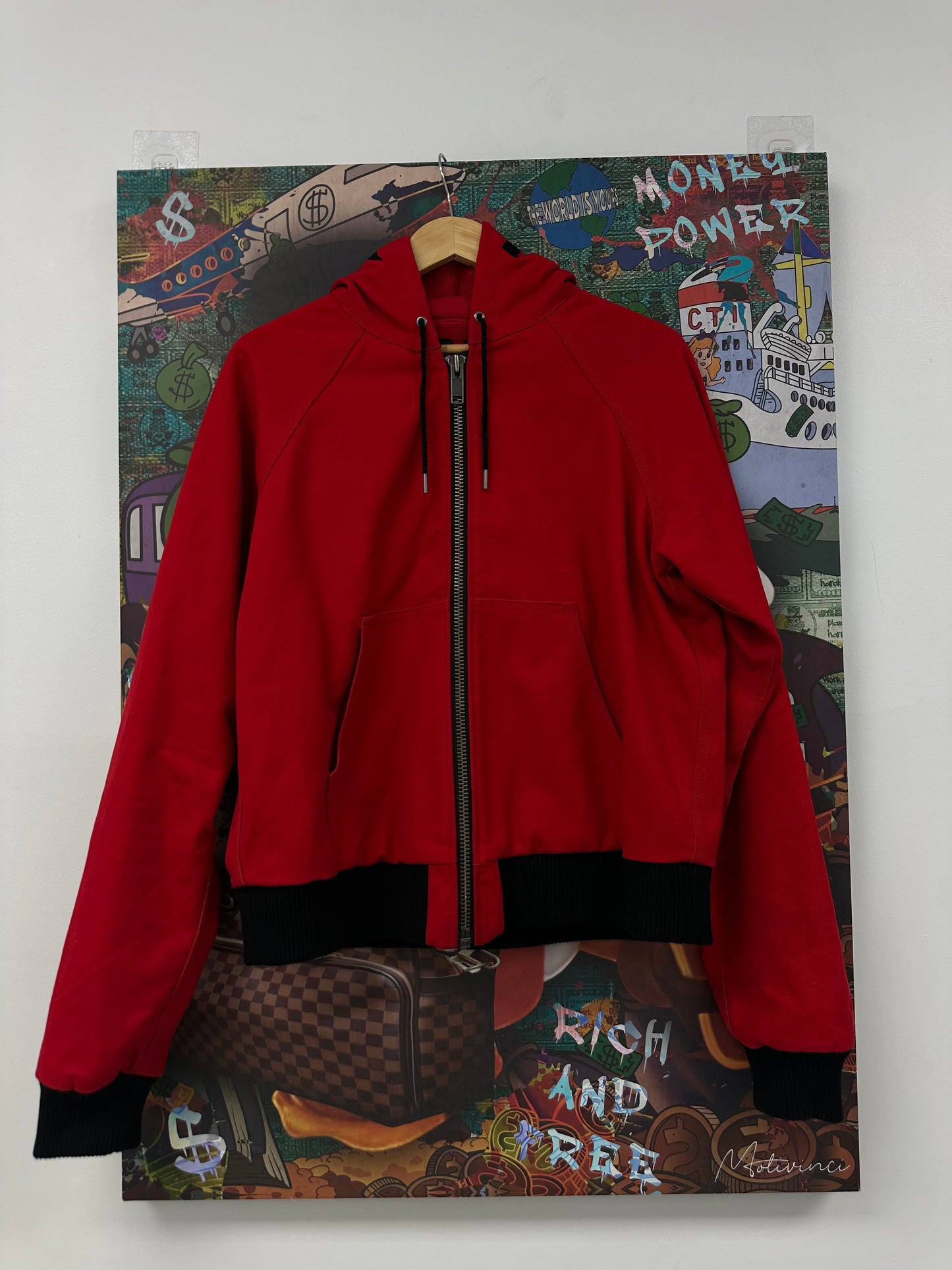 VLONE Work Jacket Red Black Used Small