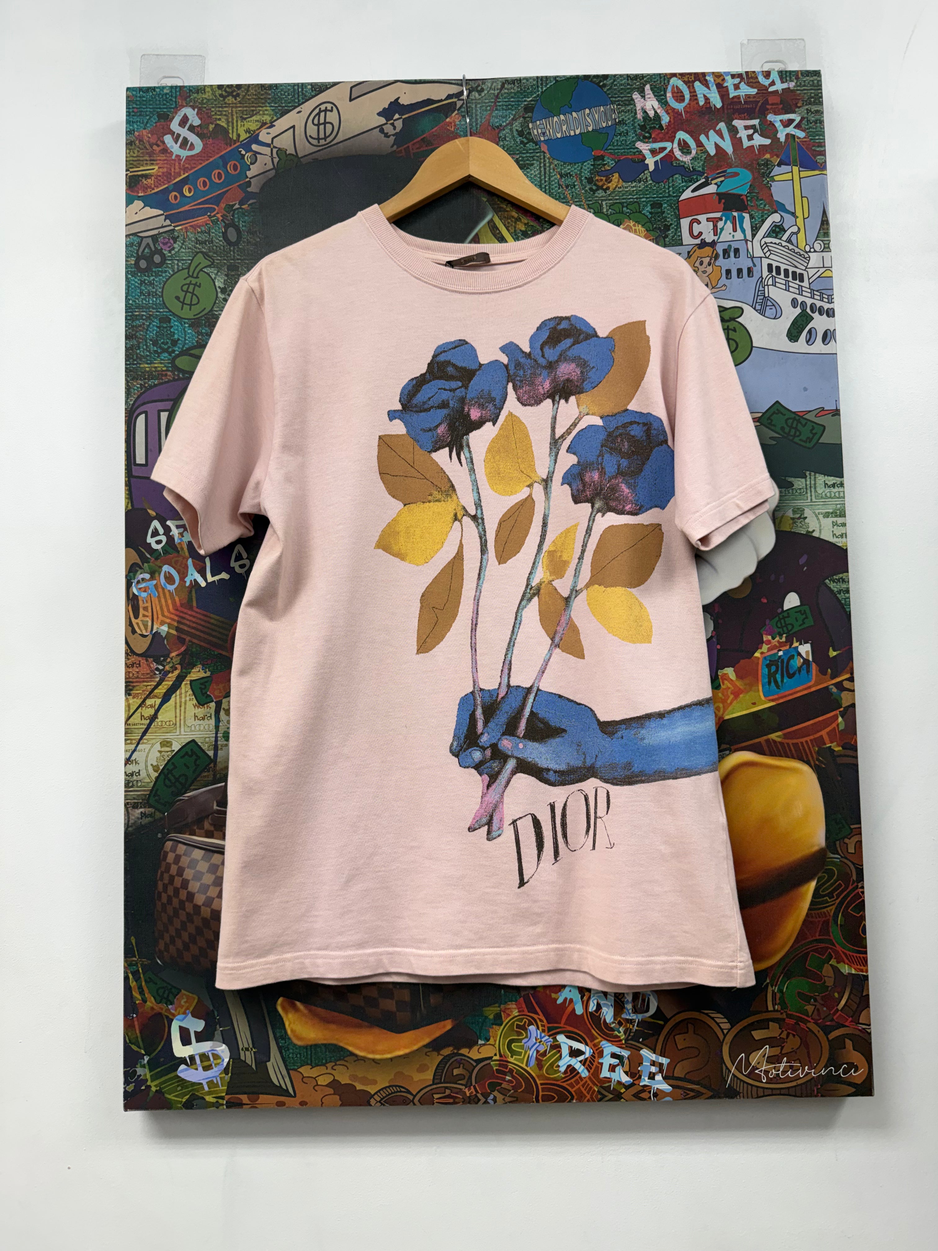 Dior x Alex Foxton Pink Rose Tee