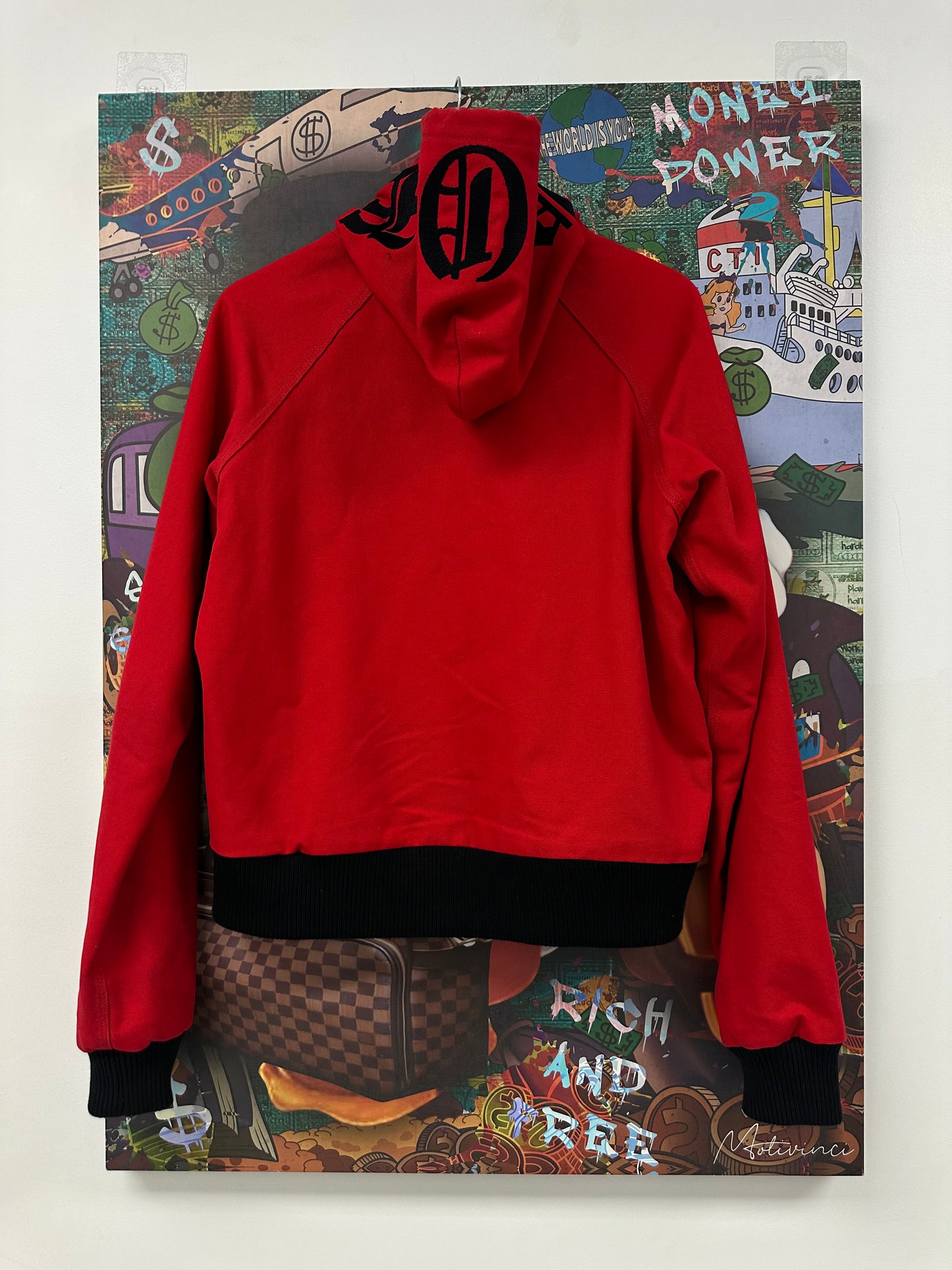 VLONE Work Jacket Red Black Used Small