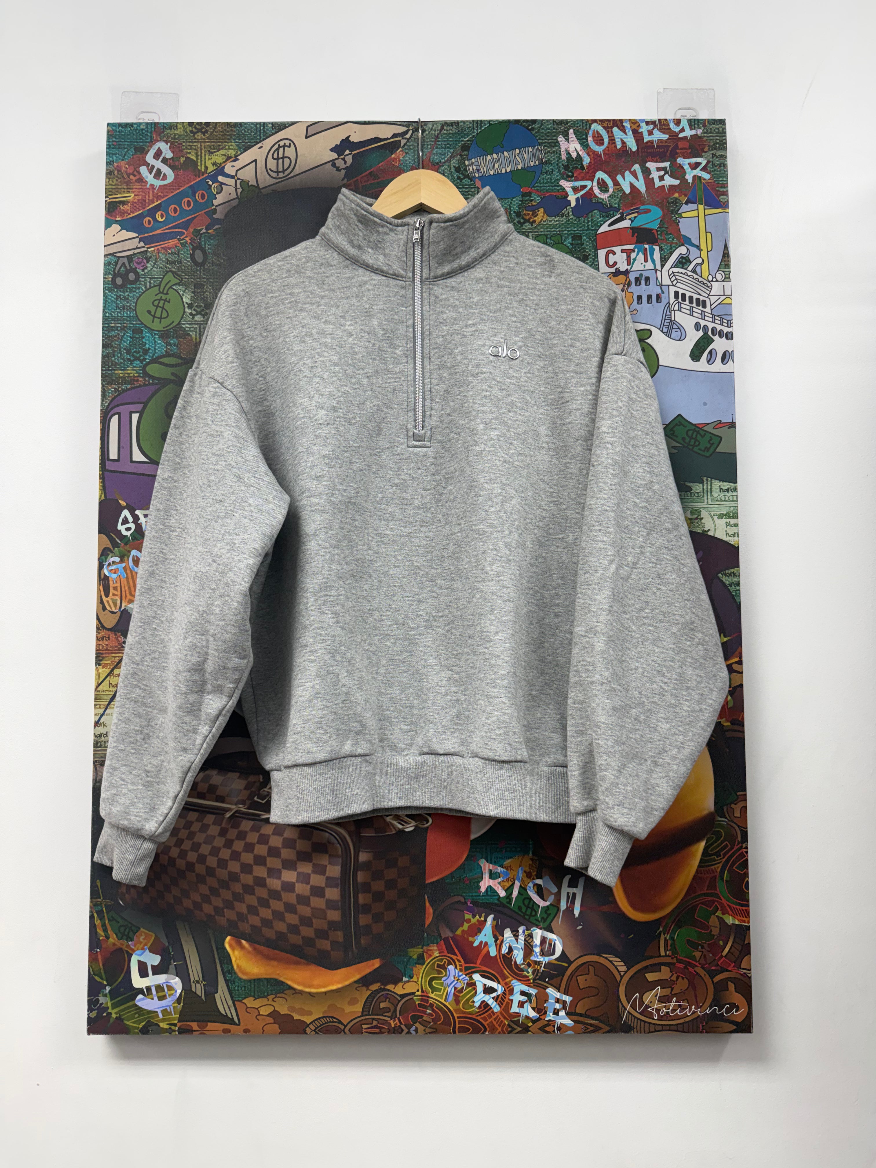 Alo grey Accolade Quarter Zip