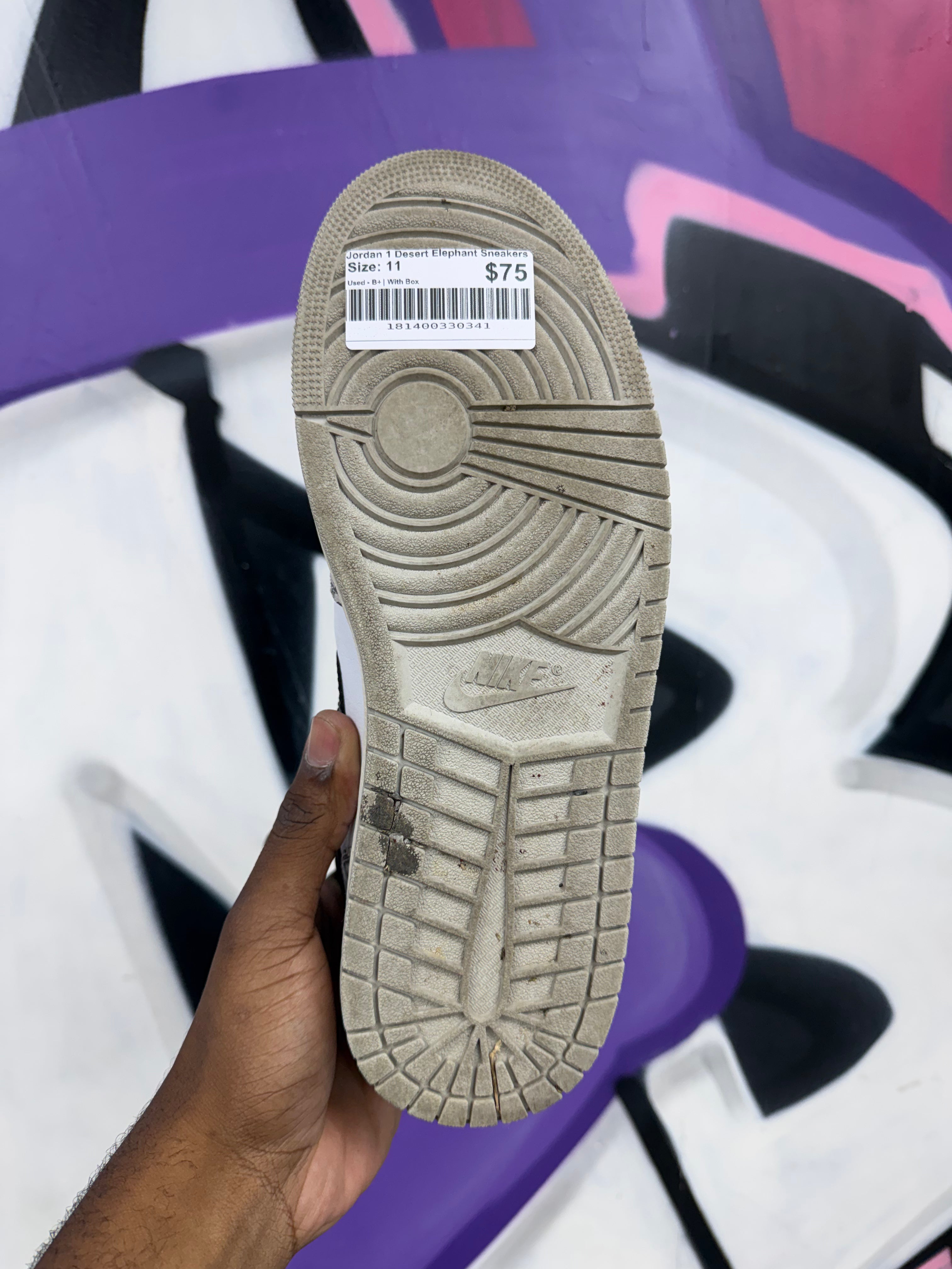 Jordan 1 Desert Elephant Sneakers