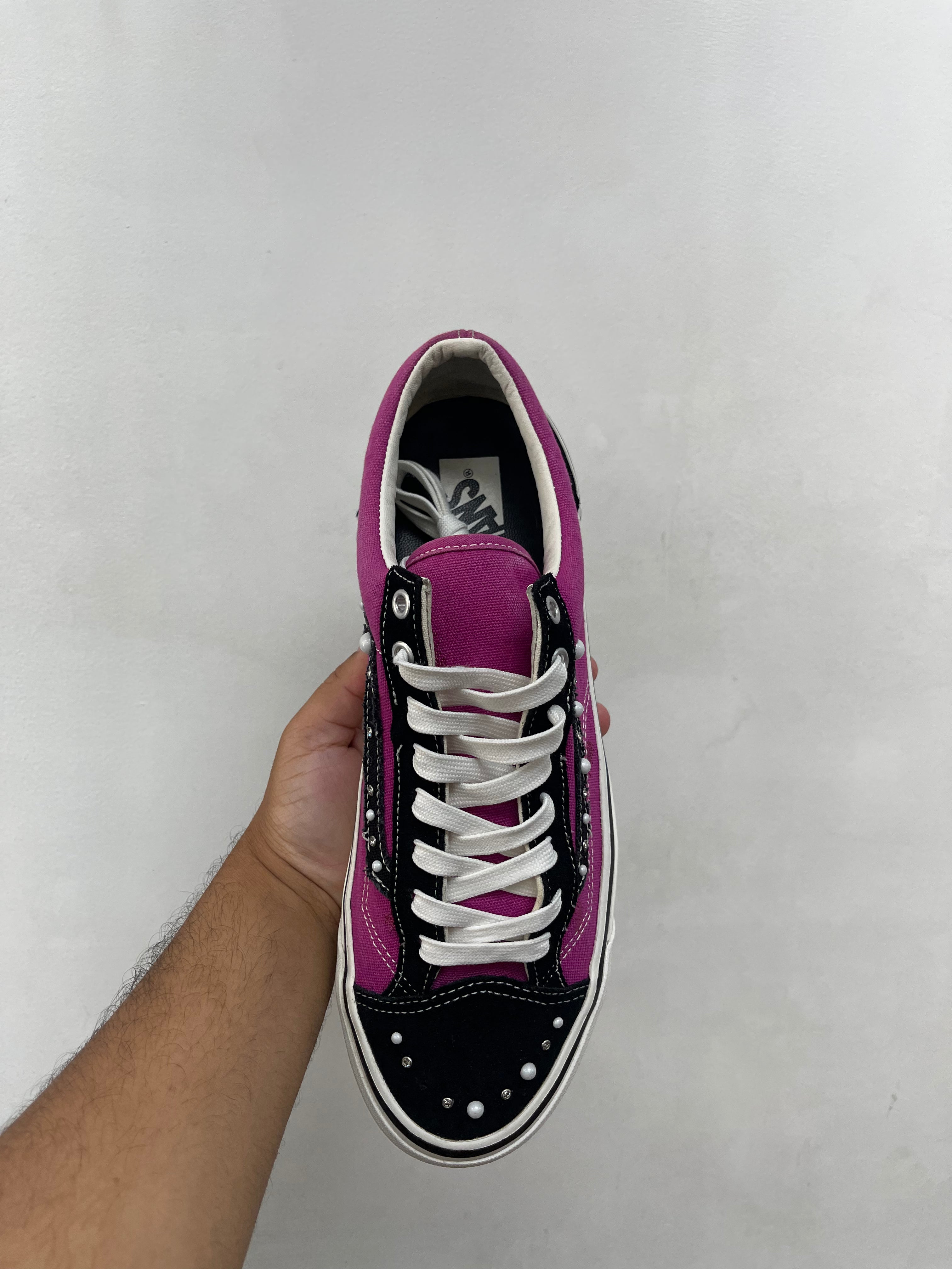 Vans Pink & Black Pearlized Sneakers