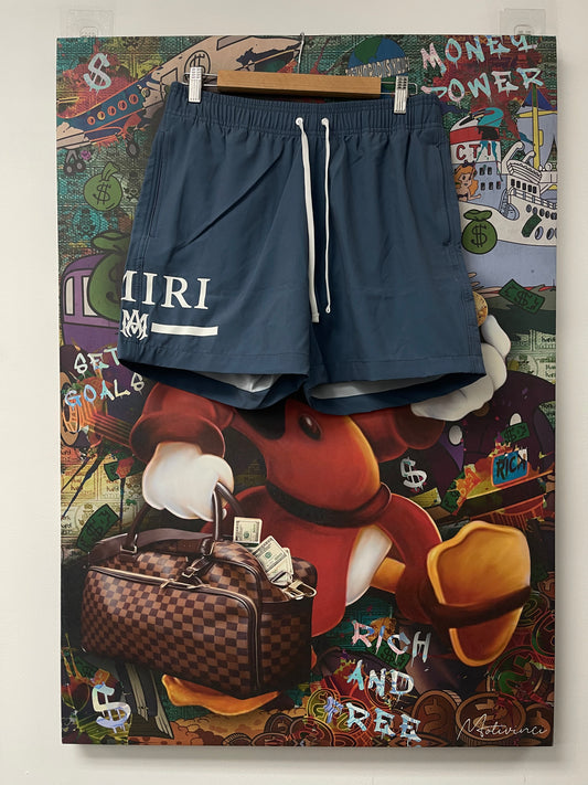 Amiri Bar Trunks Blue New