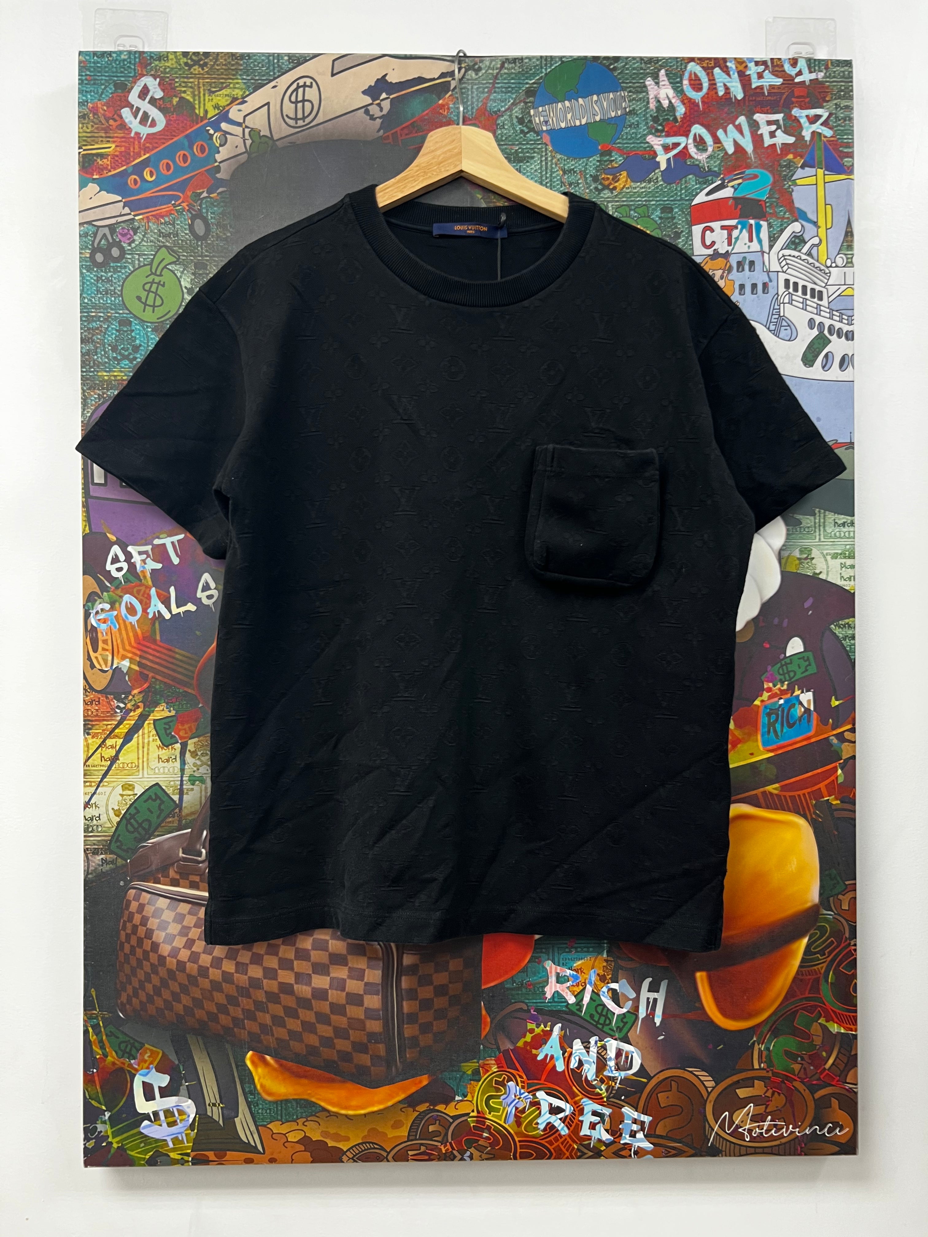 Louis Vuitton Black 3D Monogram Pocket Tee