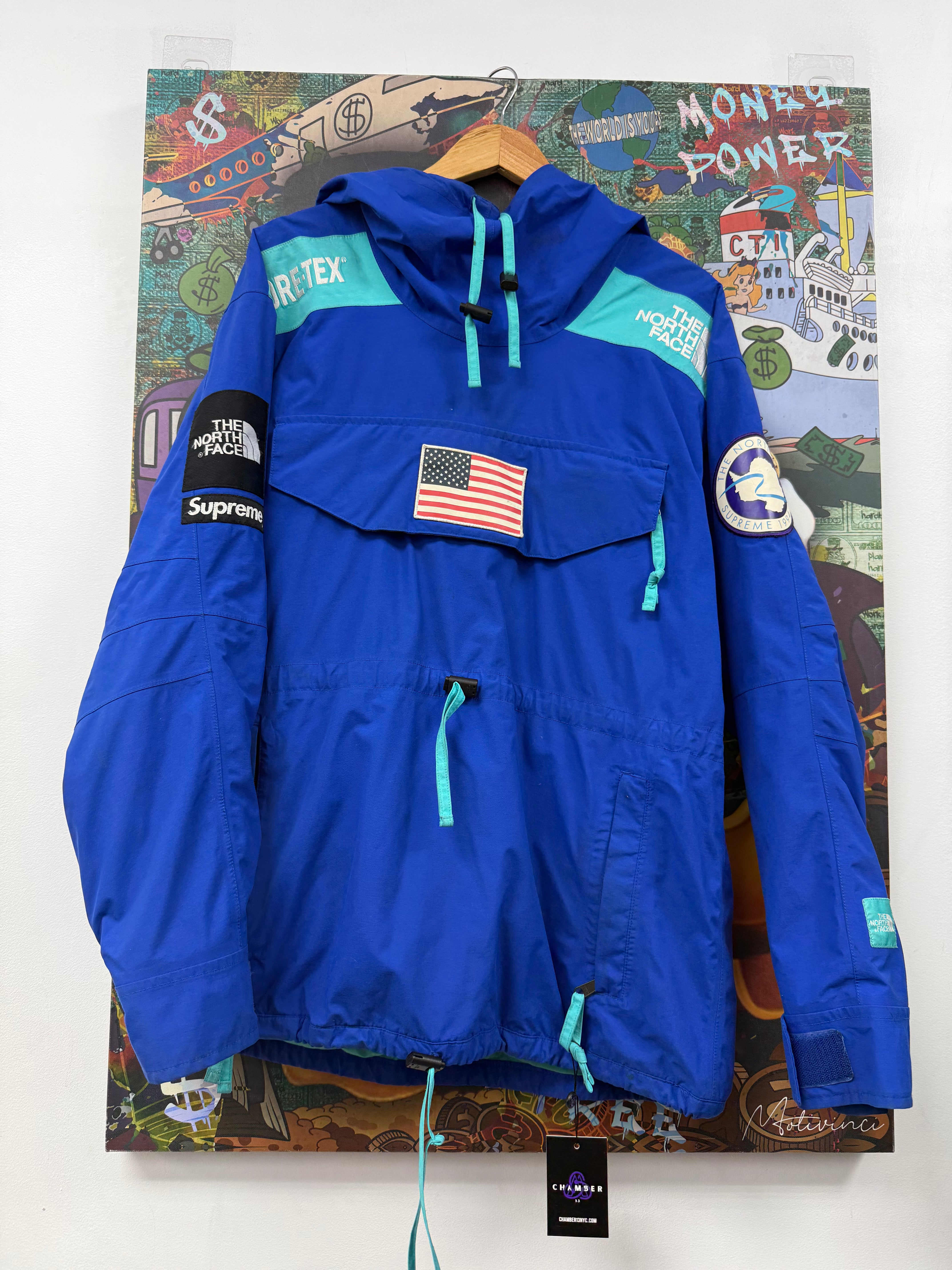 Supreme The North Face Trans Antarctica Expedition Blue Pullove Jacket