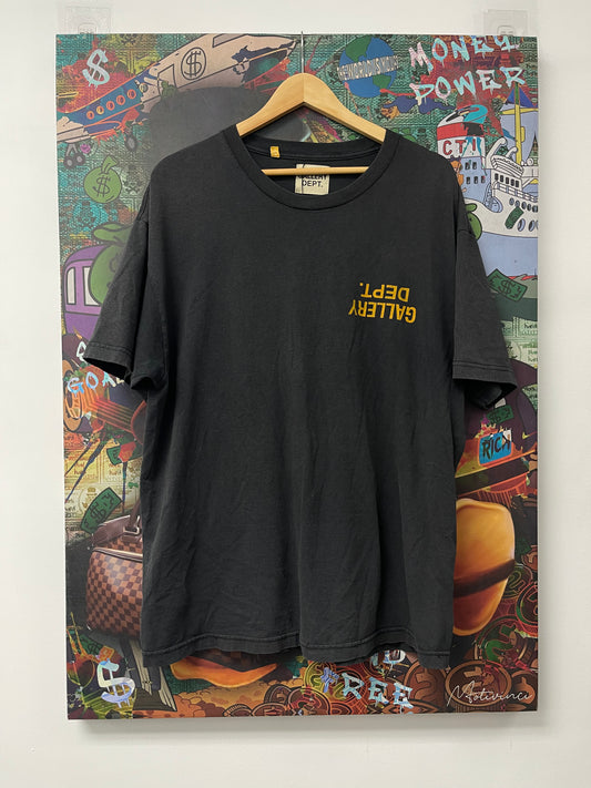 Gallery Dept Black Yellow Tee Used
