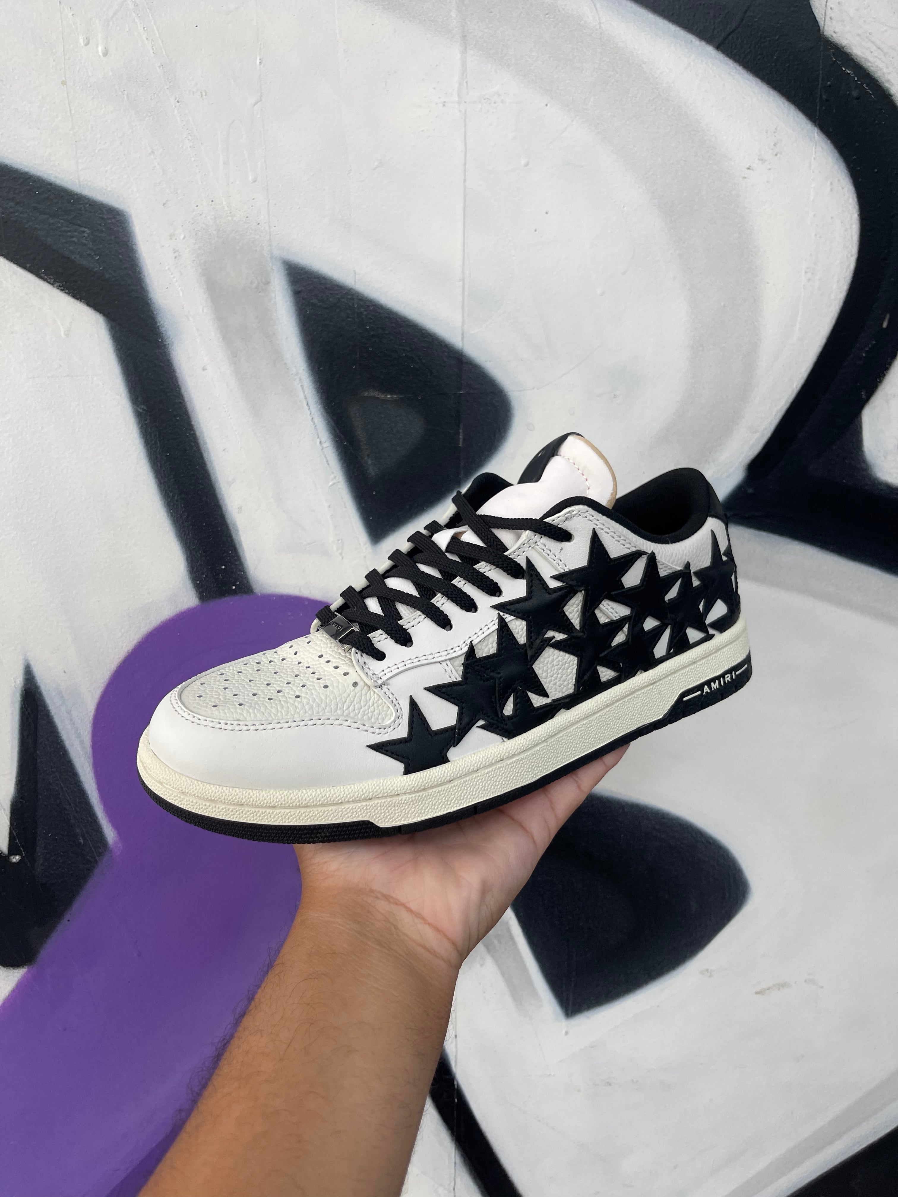 Amiri Black White Star Low Sneakers