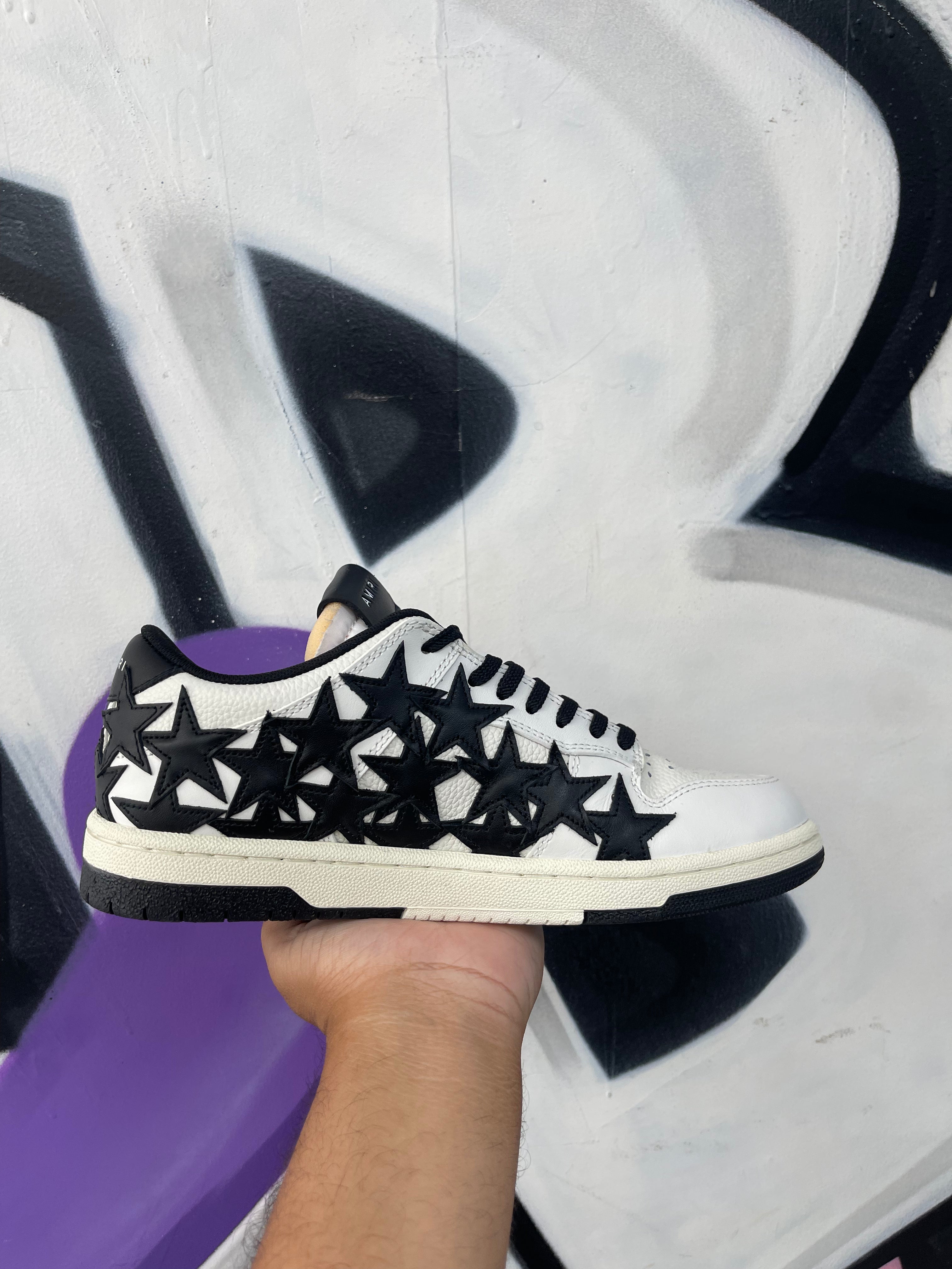 Amiri Black White Star Low Sneakers