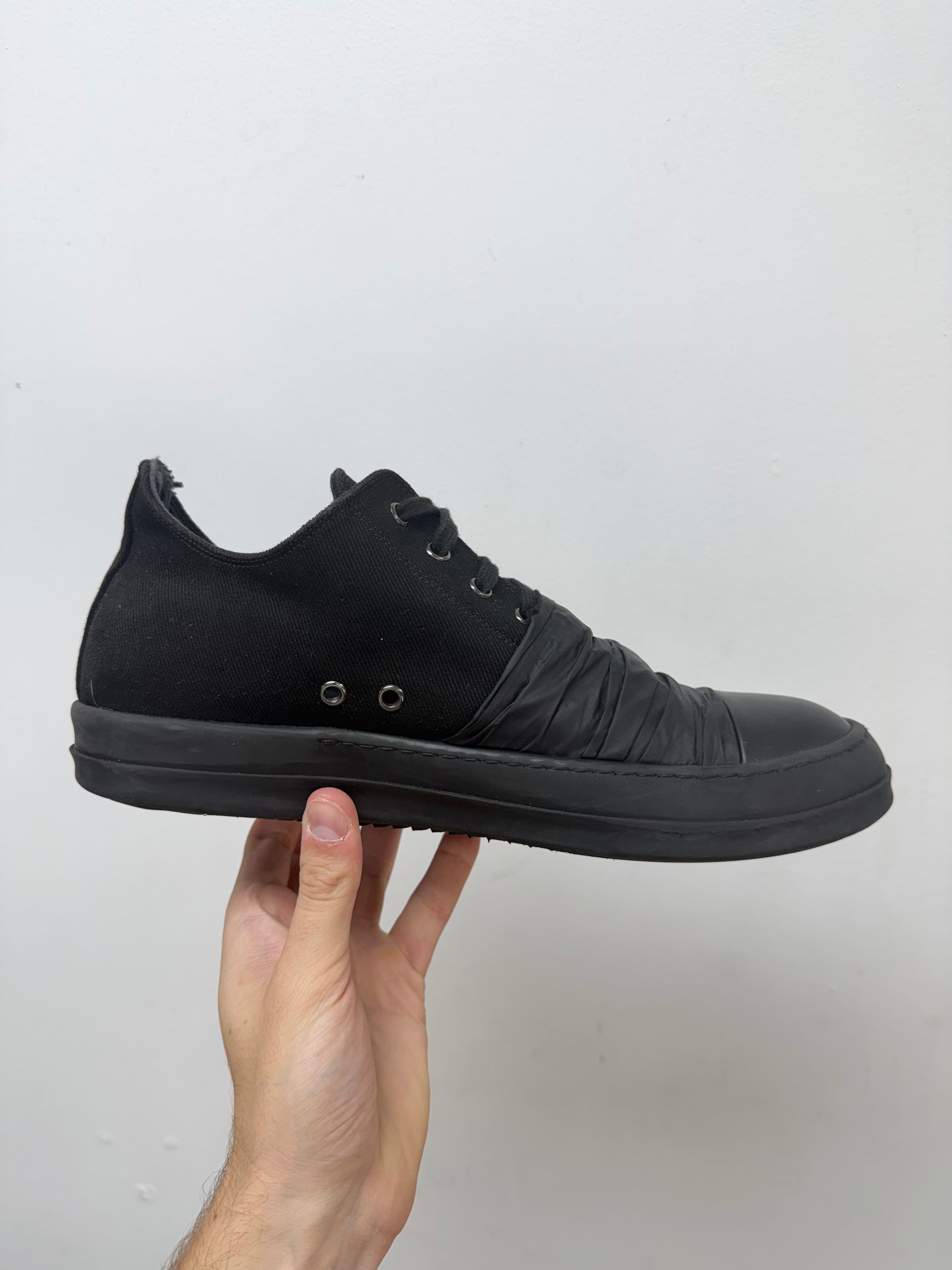 Rick Owens Black Hustler Low Sneakers