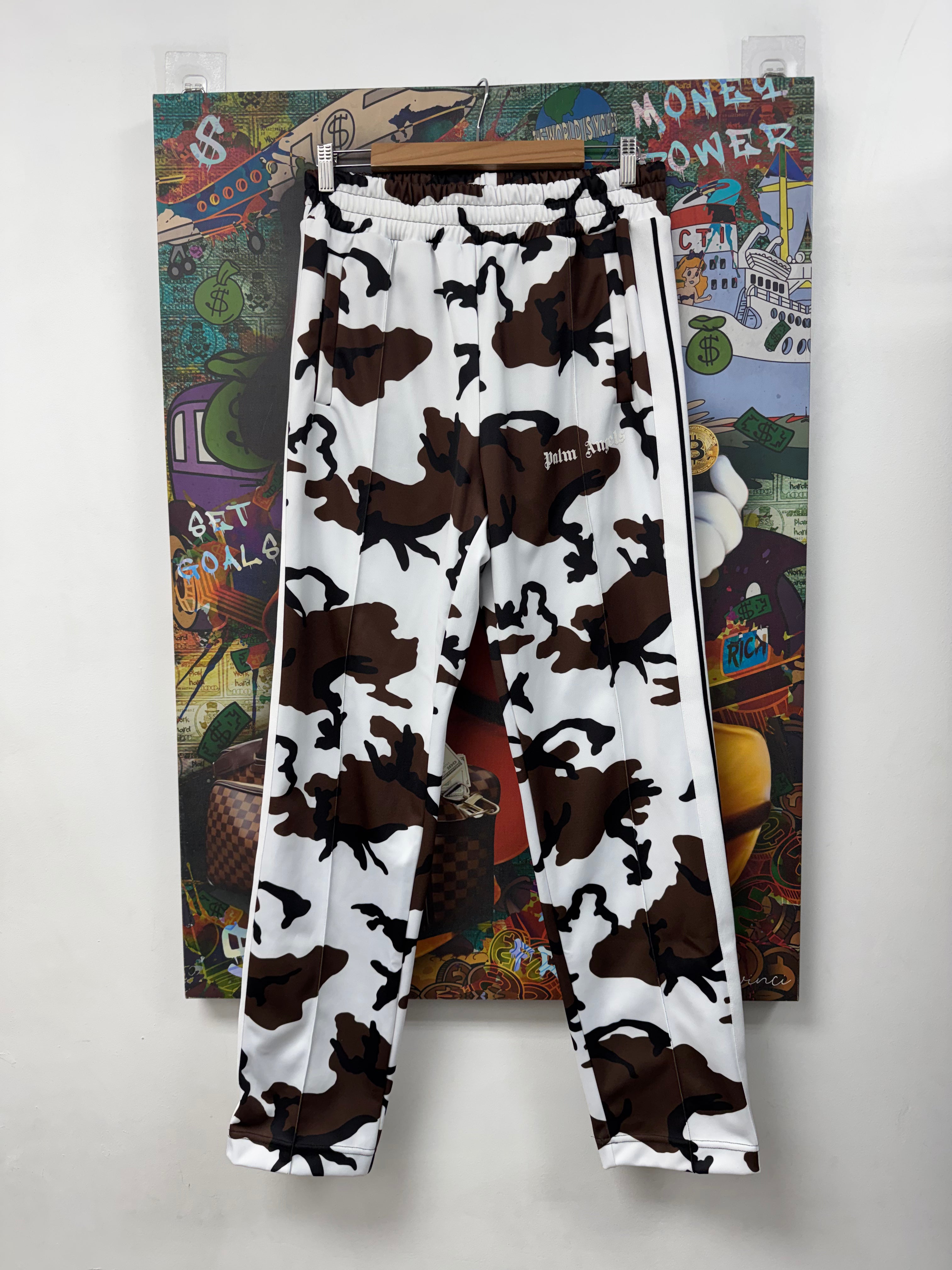 Palm Angels Brown Camo Track Pants