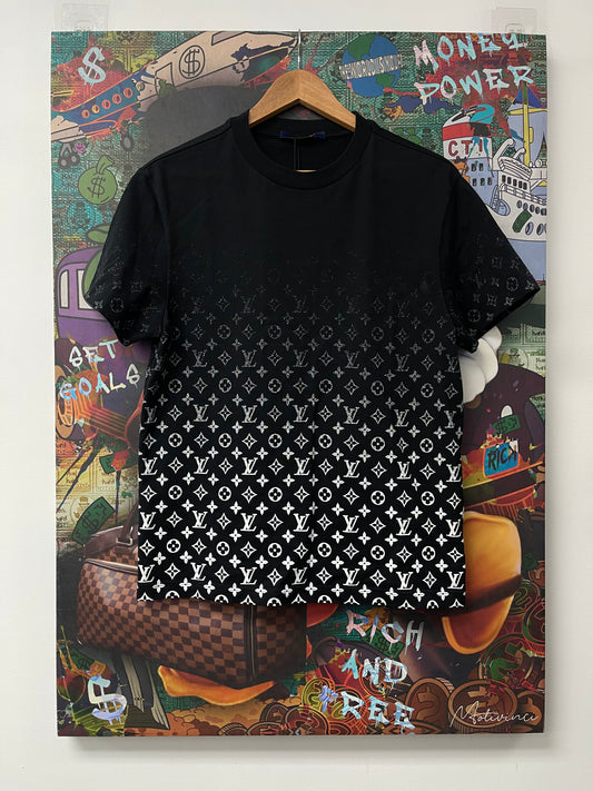 LV Tee Black Monogram Eclipse Lightly Worn