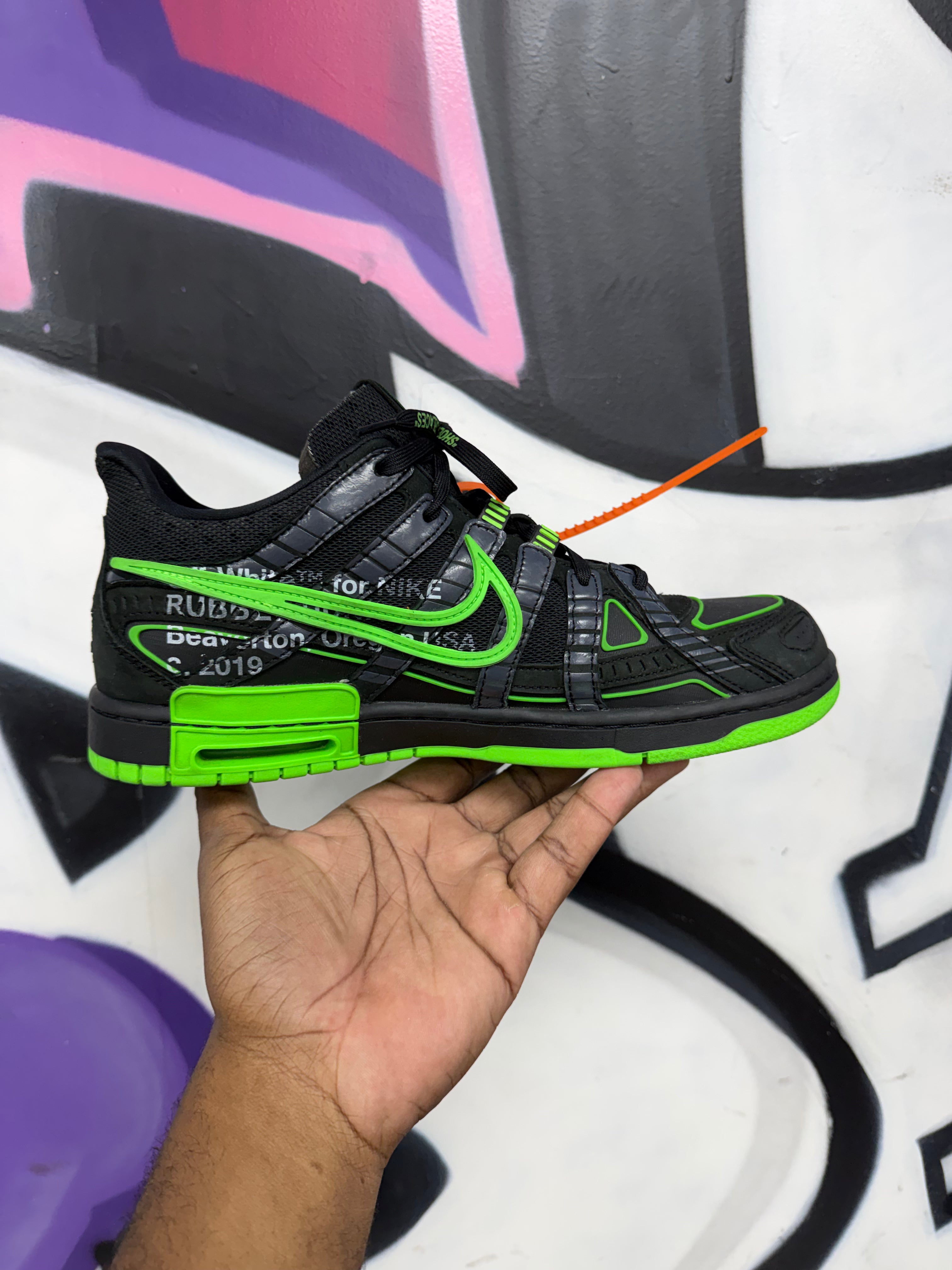 Nike Off White Rubber Dunk Low Black Sneakers
