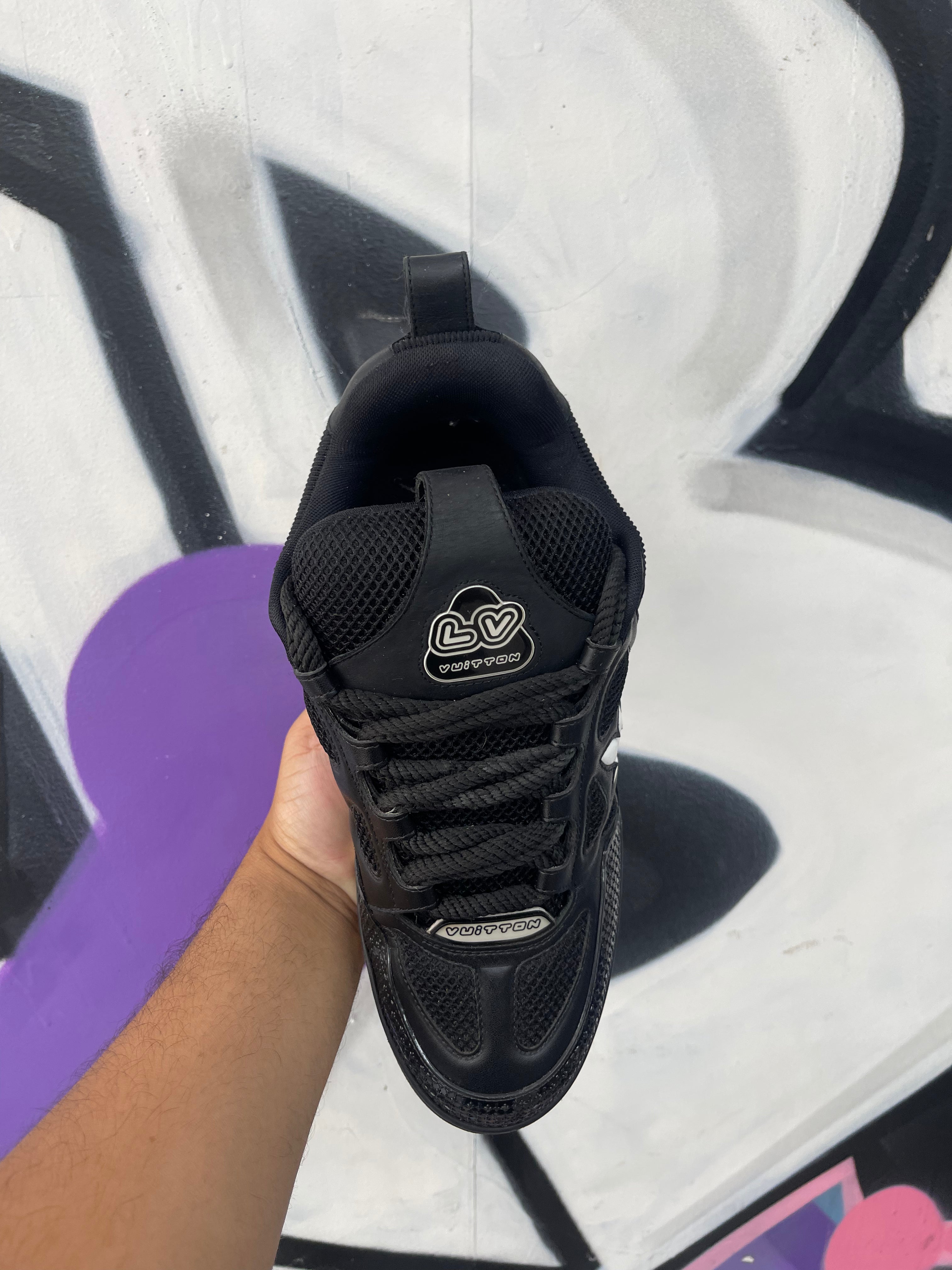Louis Vuitton Black White Skate Sneakers