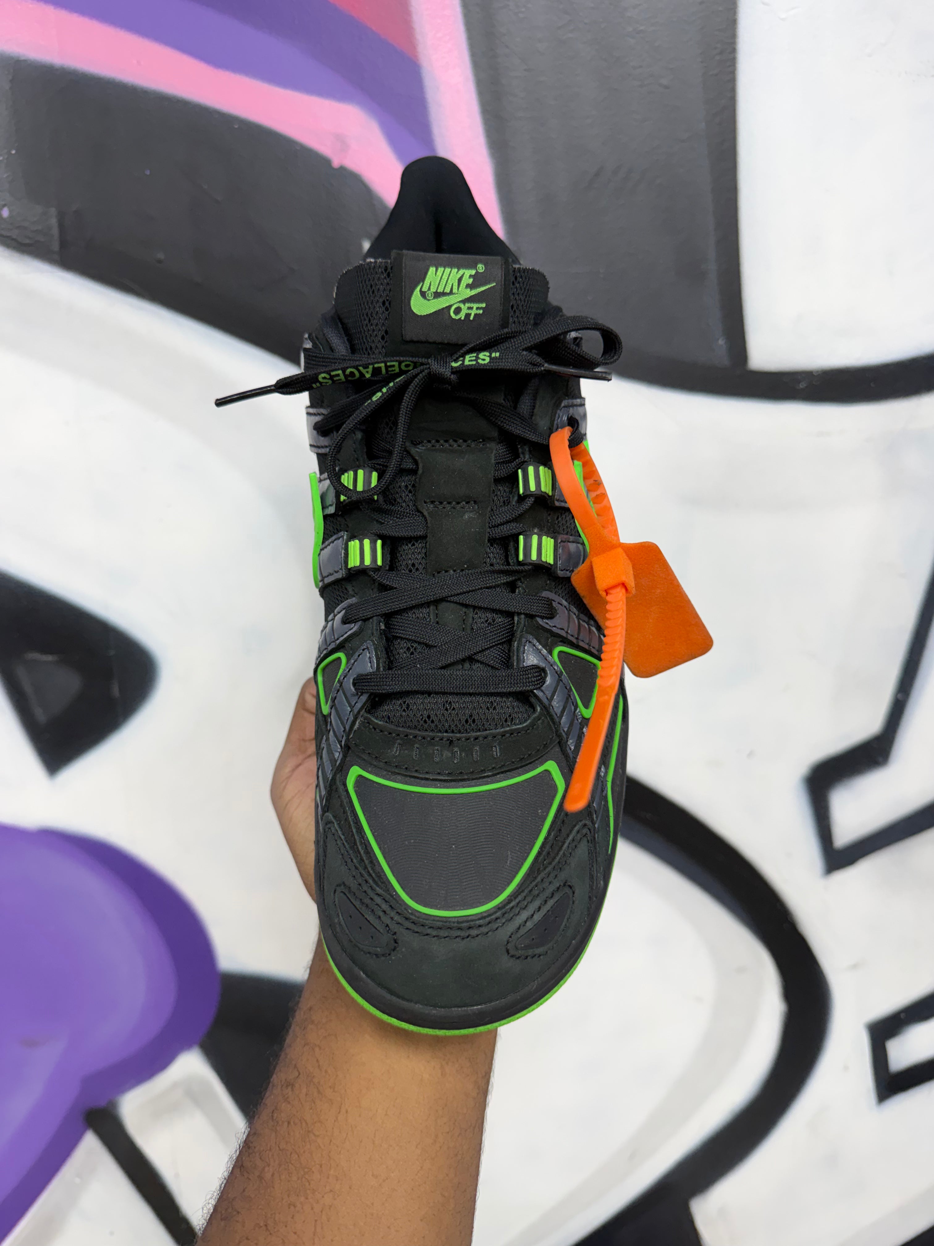 Nike Off White Rubber Dunk Low Black Sneakers
