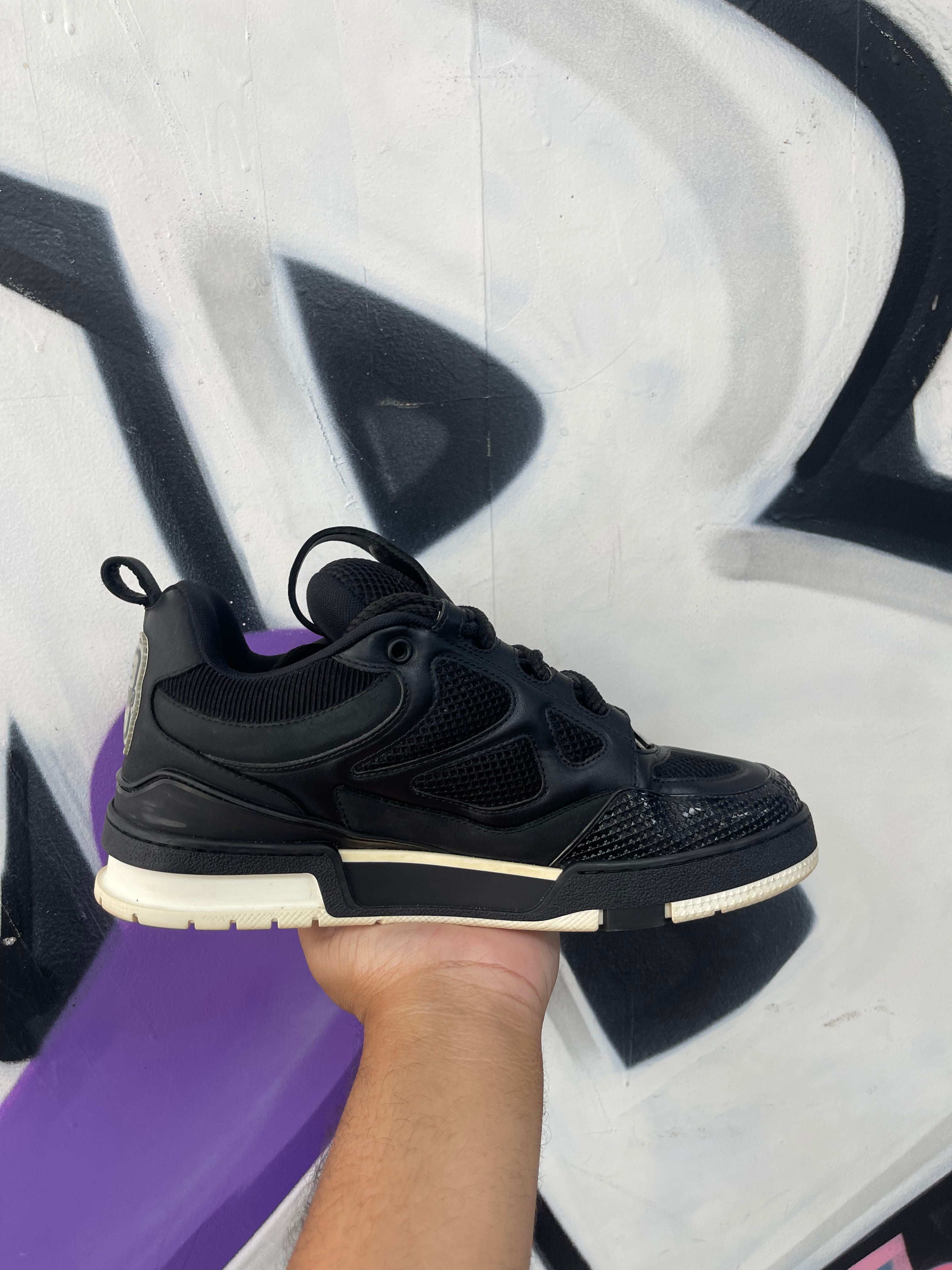 Louis Vuitton Black White Skate Sneakers