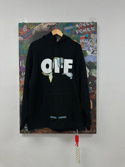 Off White Hoodie Black OFF Clock Used Medium With Tags