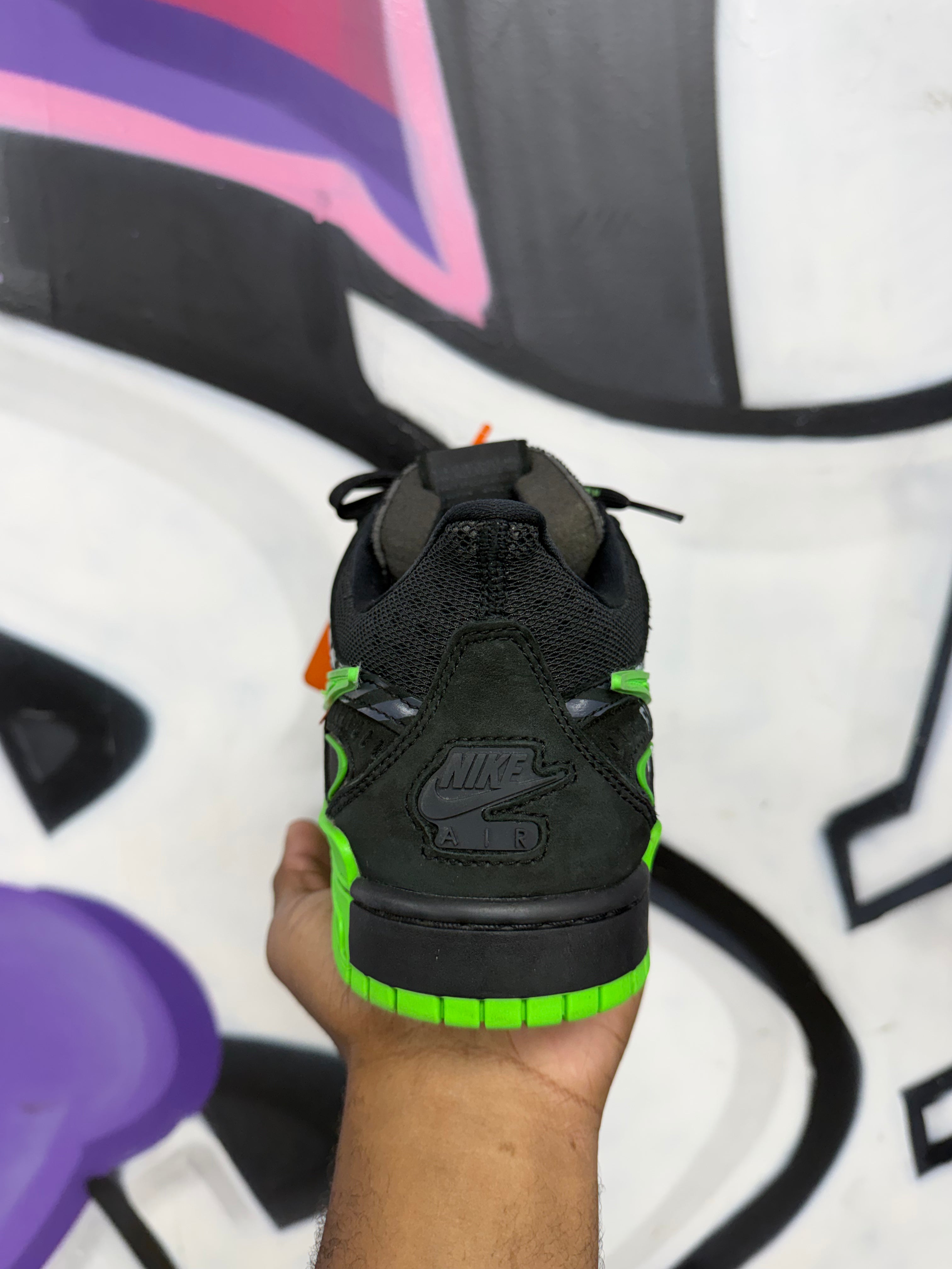 Nike Off White Rubber Dunk Low Black Sneakers