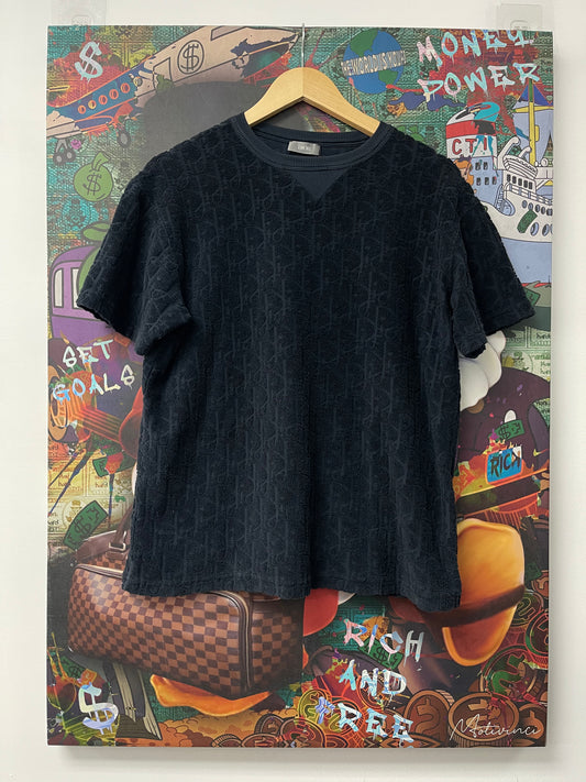 Dior Towel Tee Navy Lightly Worn