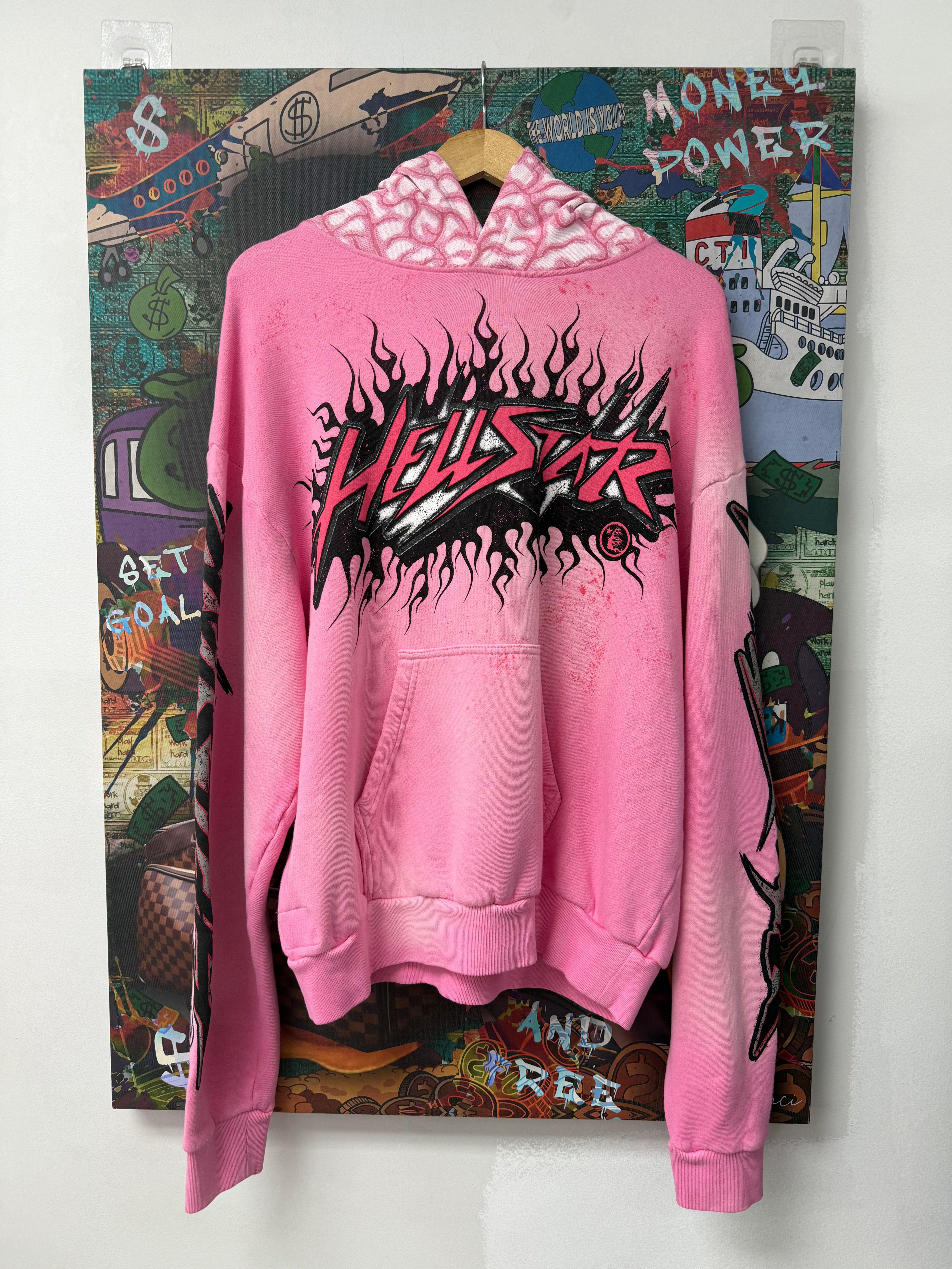 Hellstar Brain Pink Hoodie