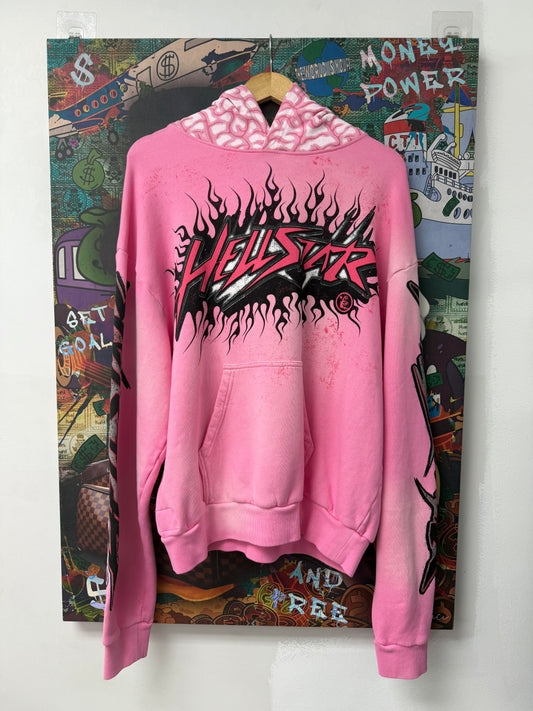 Hellstar Pink Brain Hoodie  New Medium With Tags