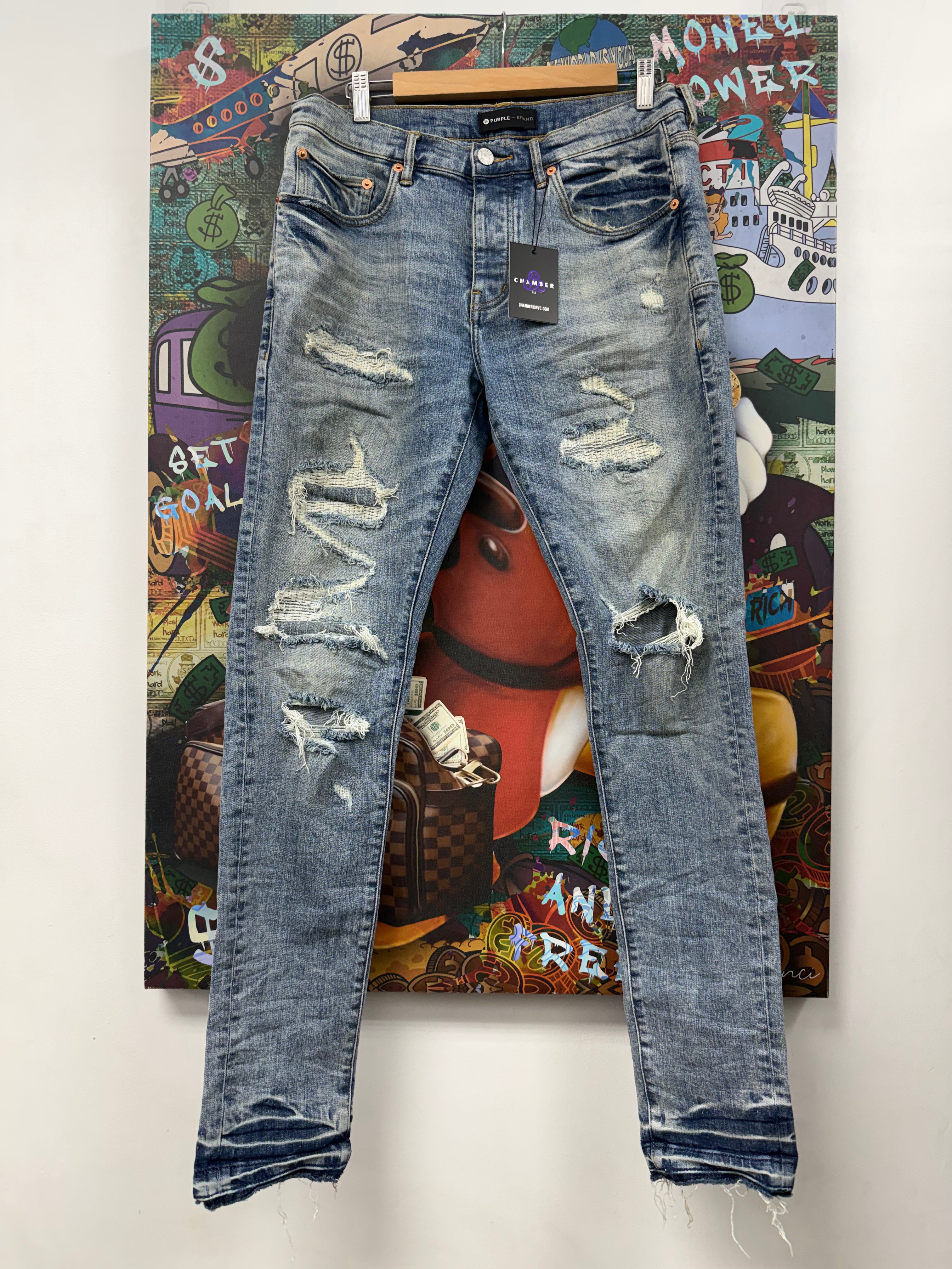 Purple Brand Light Wash P001 Jeans