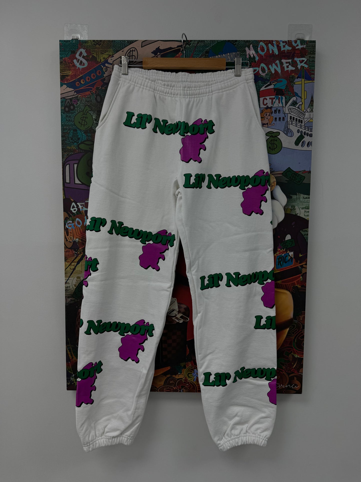 VLONE Newport Sweats White New LarGe In Plastic