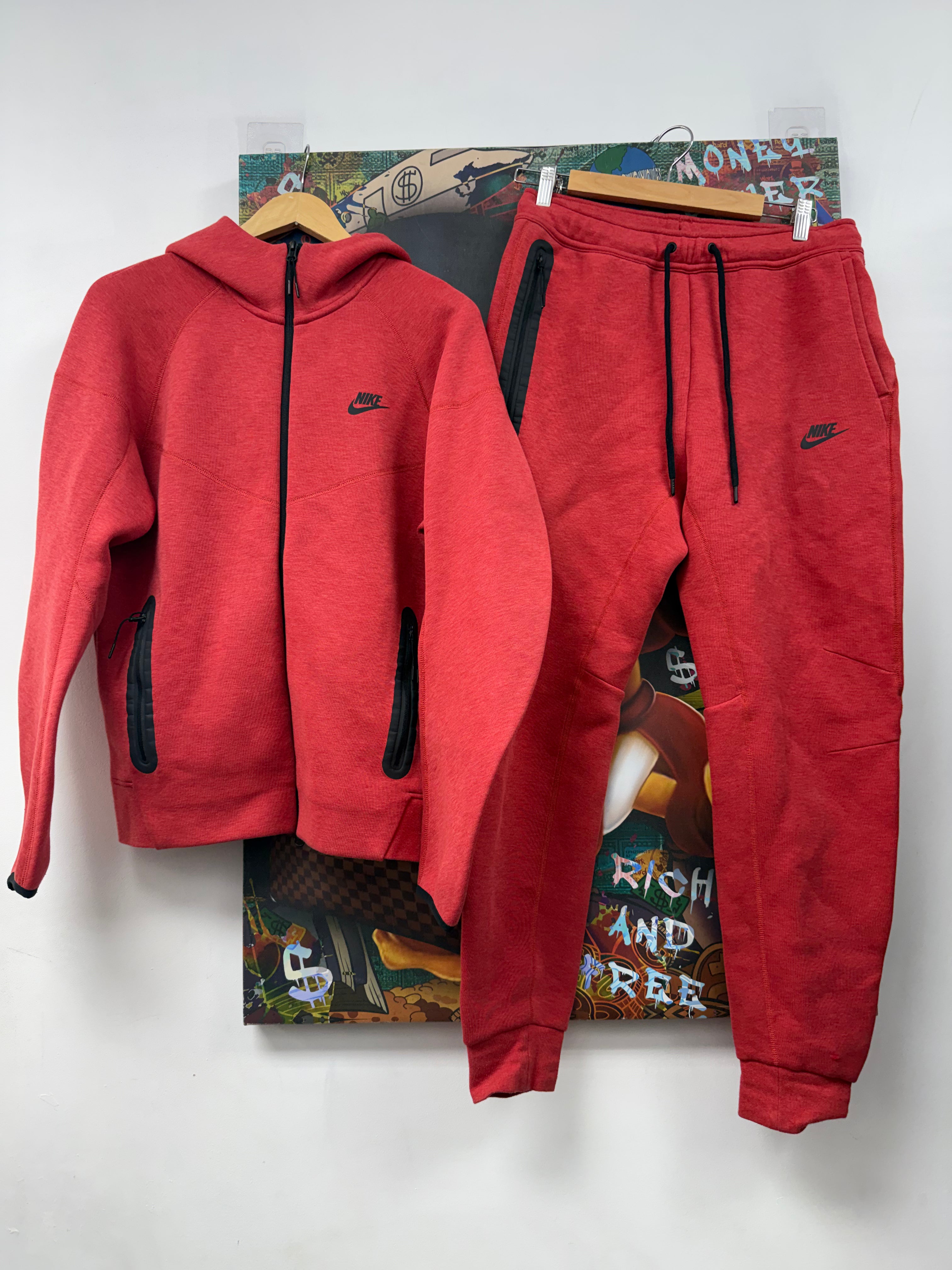 Nike Red Tech Sweatsuit