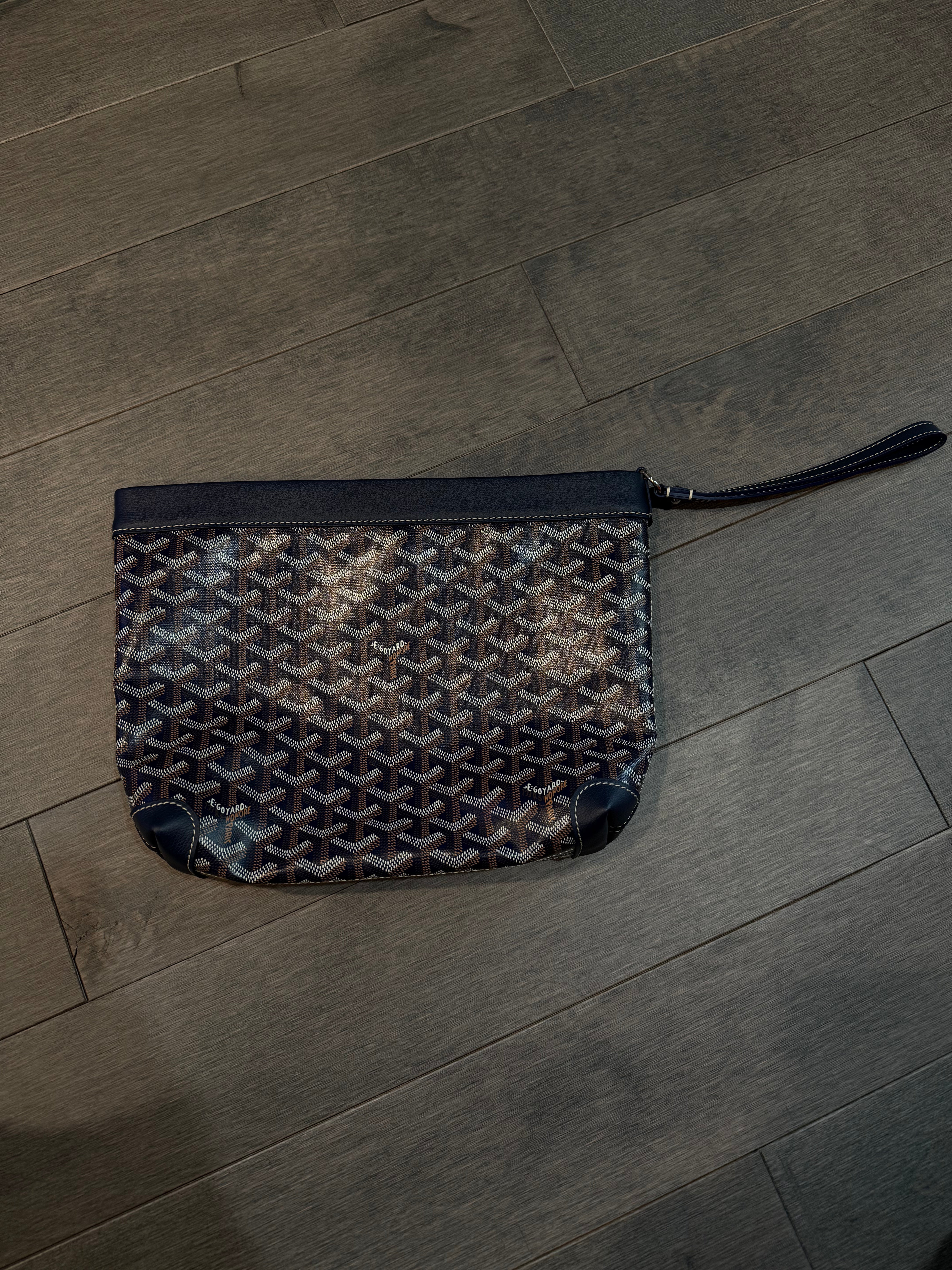 Goyard Navy Pouch  New OS