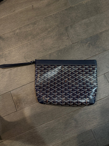 Goyard Navy Pouch  New OS