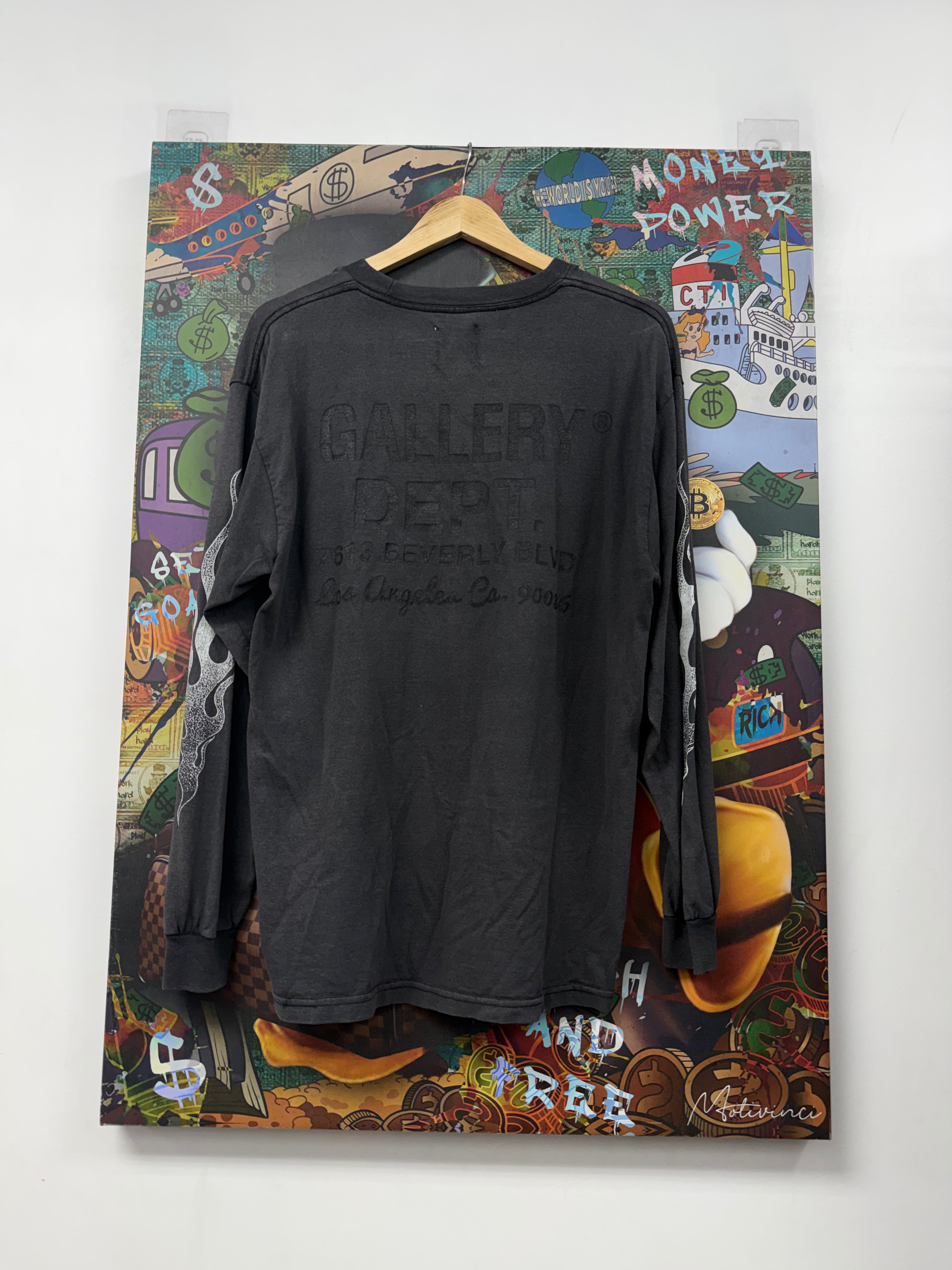 Gallery Dept Grey Flames Long Sleeve