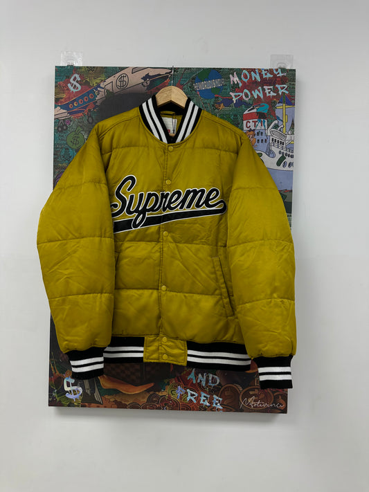 Supreme Logo Jacket Mustard Used Large N/A