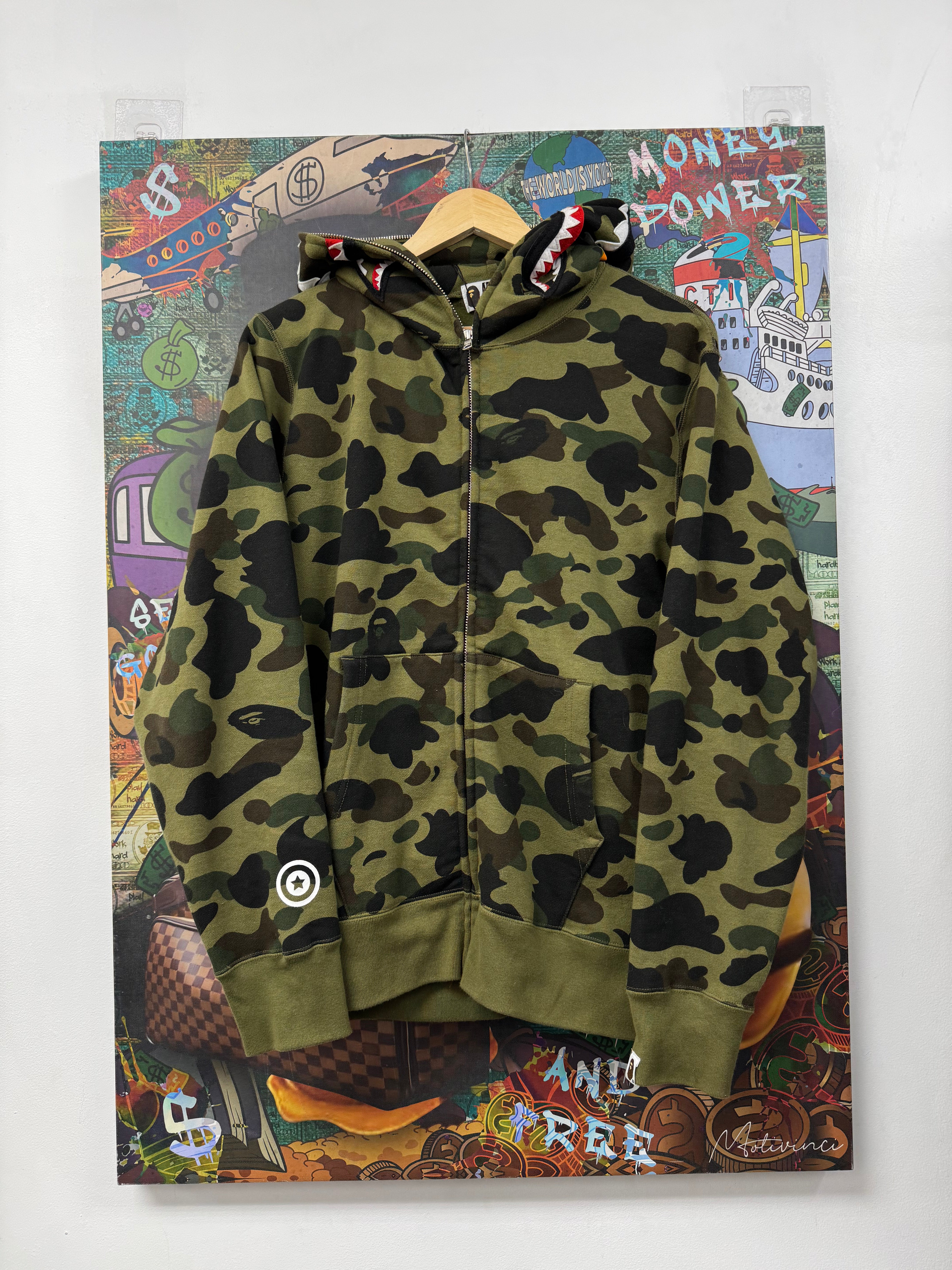 BAPE Duck Camo Shark Zip Up