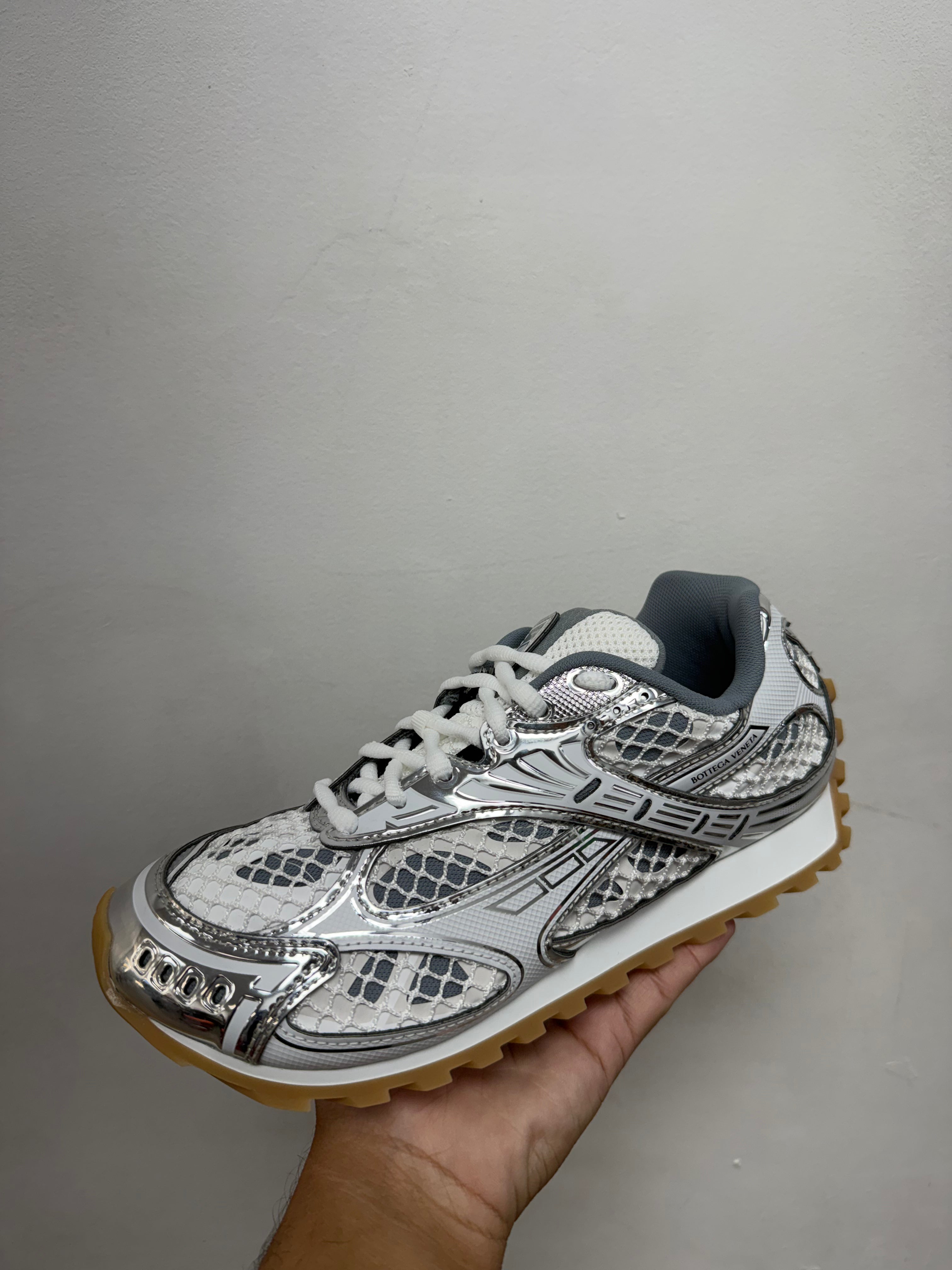 Bottega Veneta Silver Orbit Sneakers