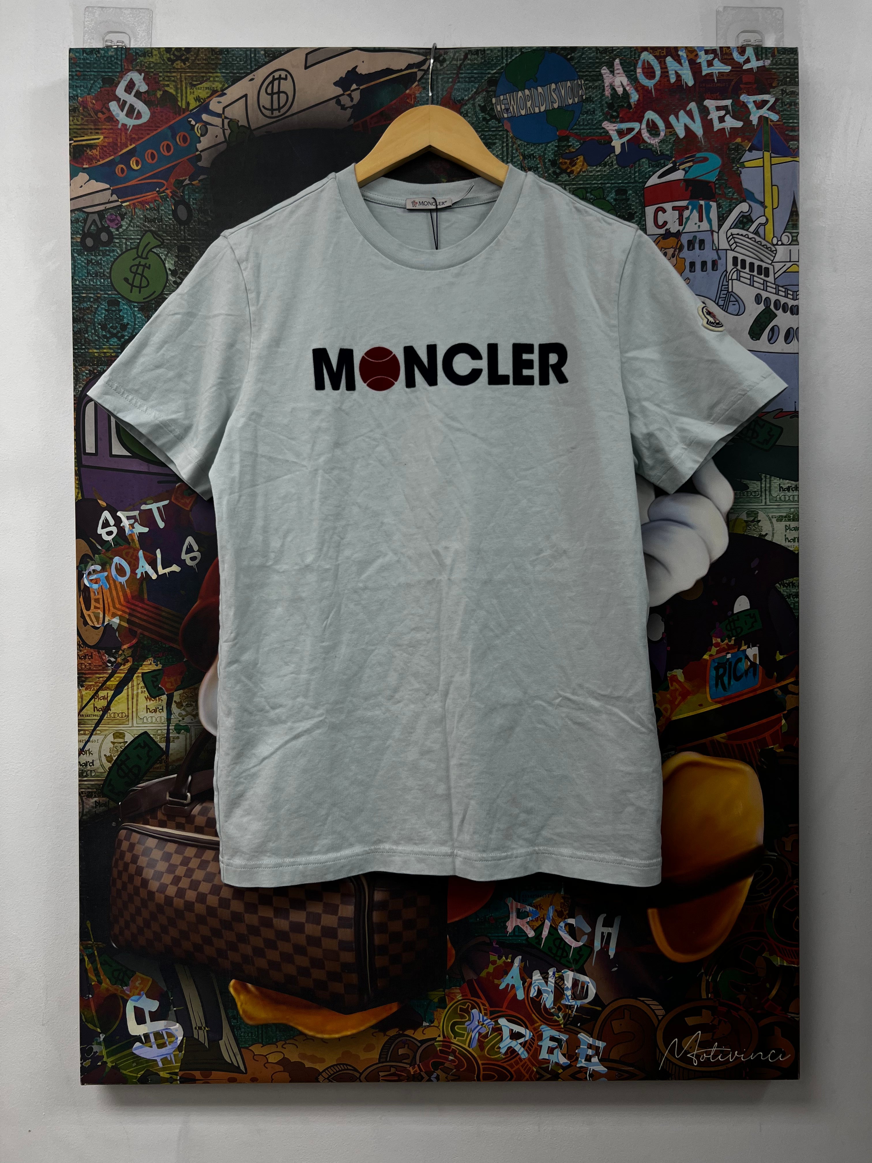 Moncler Baby Blue Red Tennis Tee