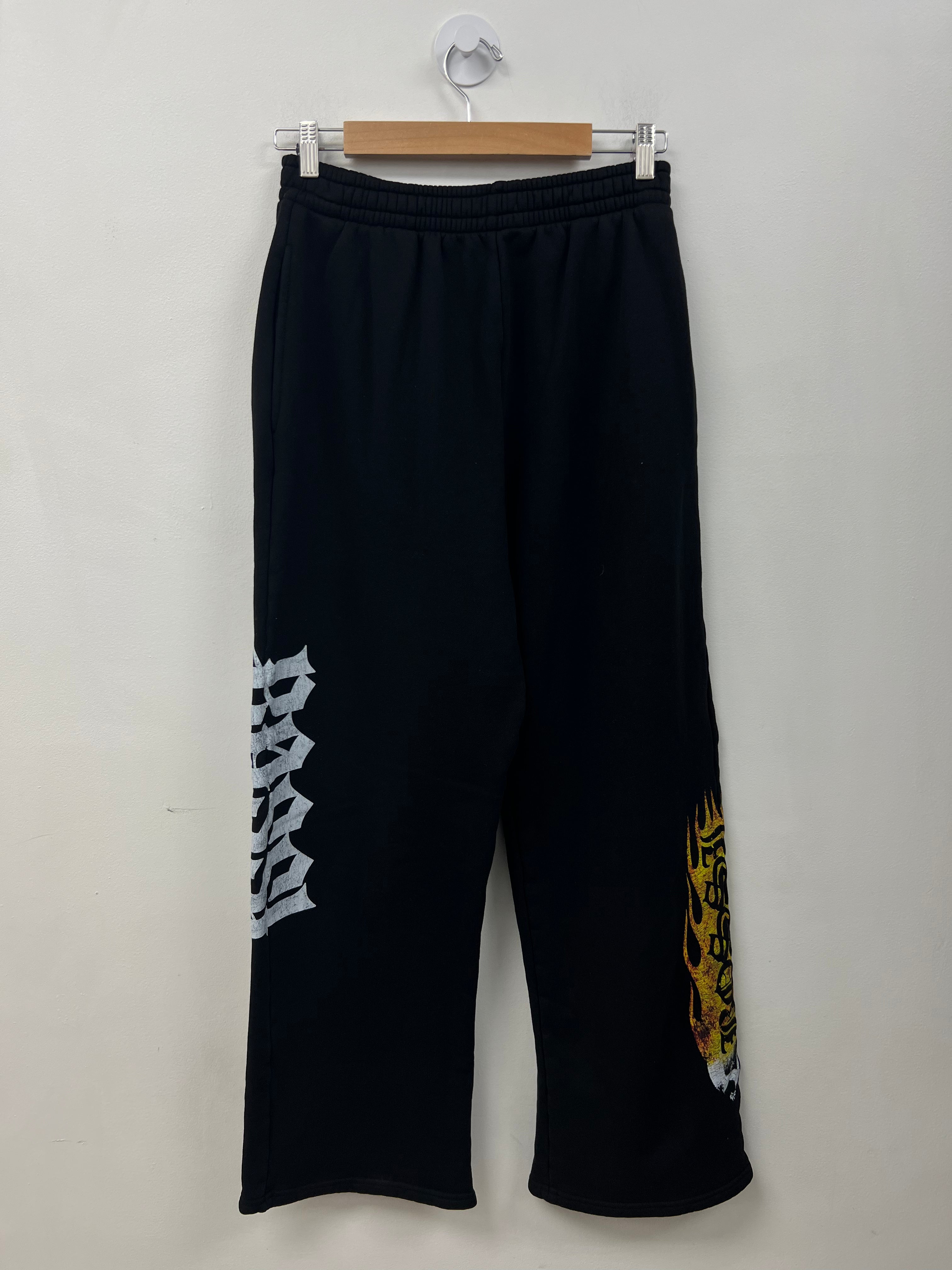 Bossi Black Yellow Flame Sweats