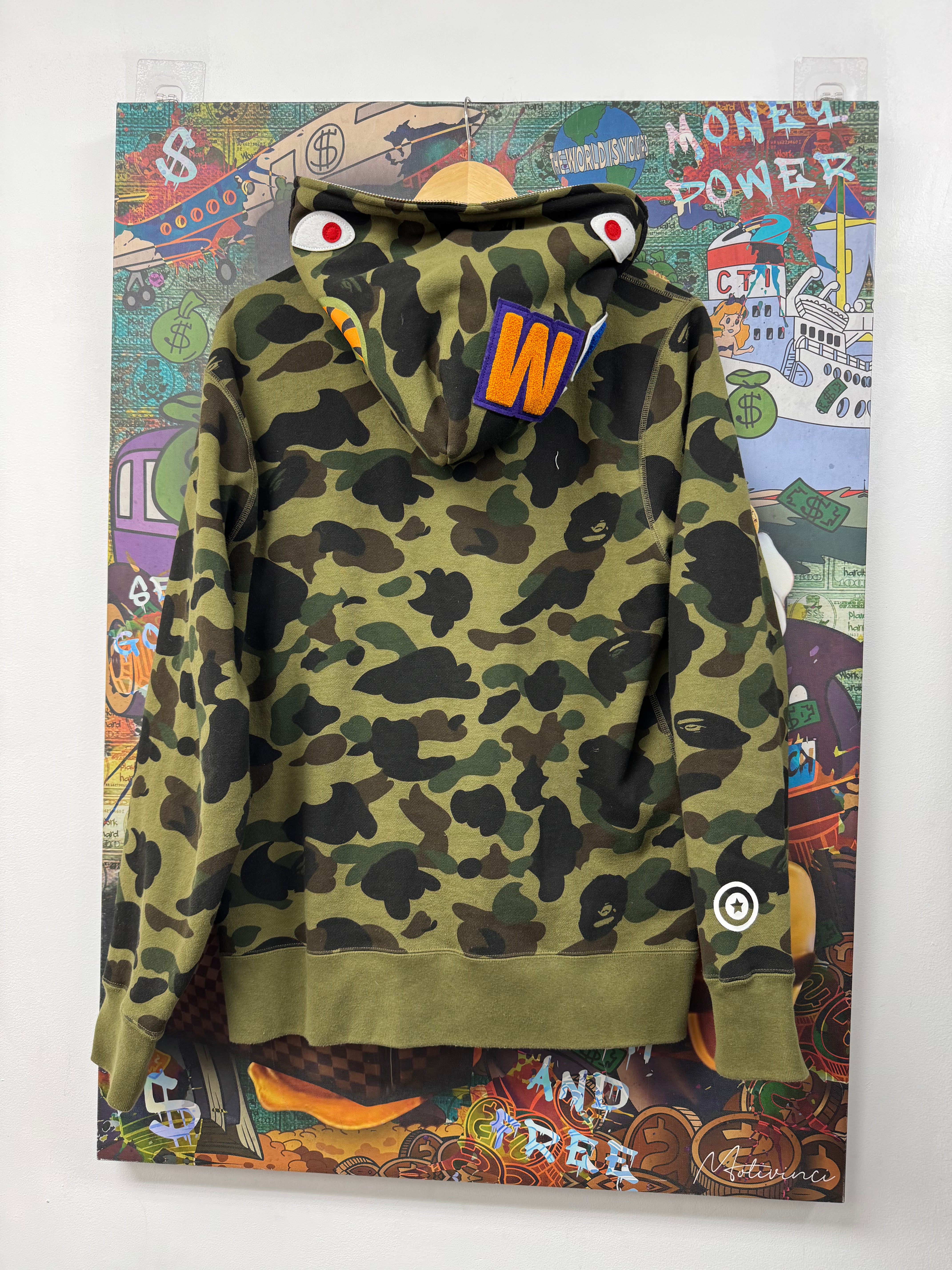 BAPE Duck Camo Shark Zip Up