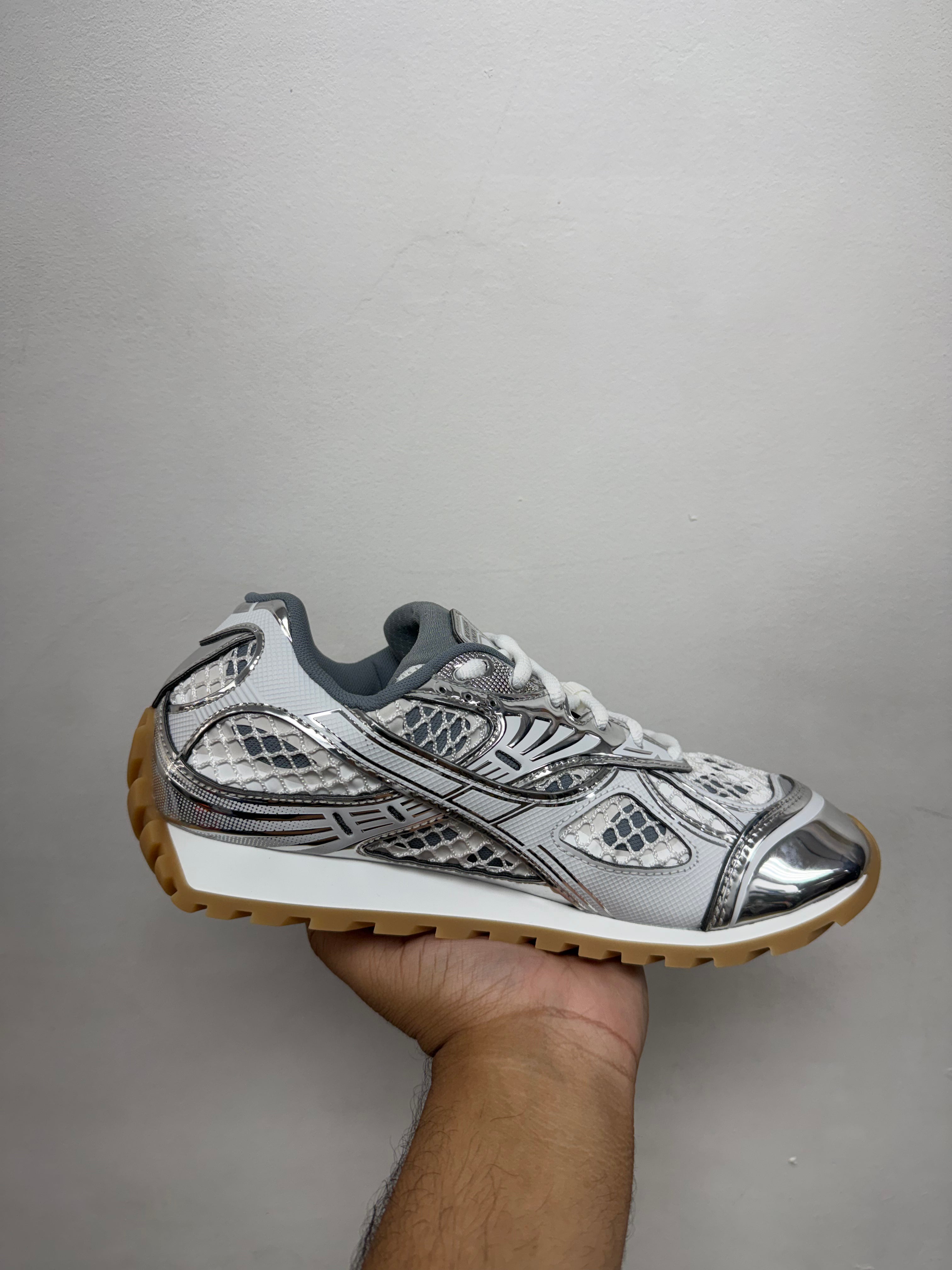 Bottega Veneta Silver Orbit Sneakers