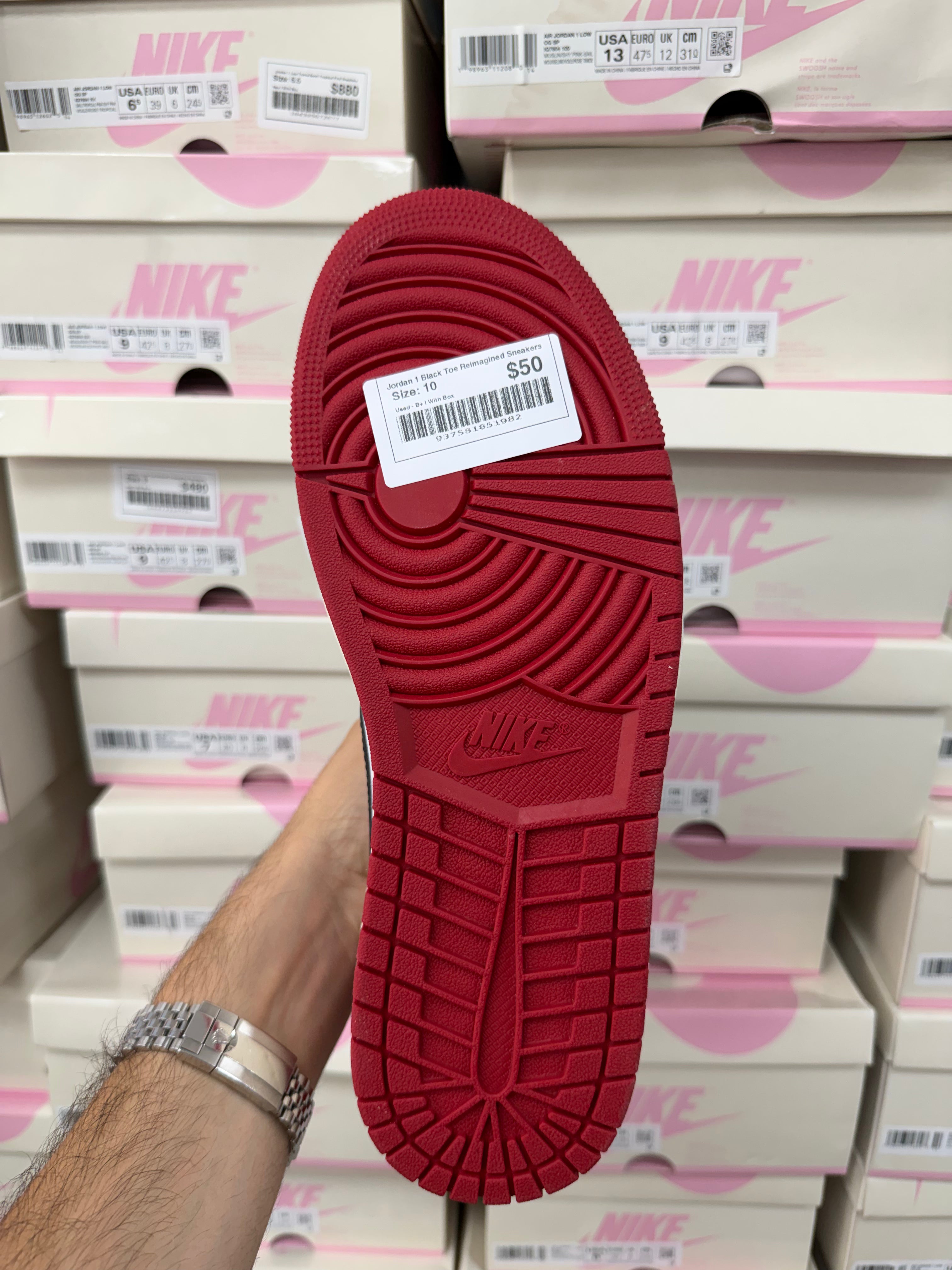 Jordan 1 Black Toe Reimagined Sneakers