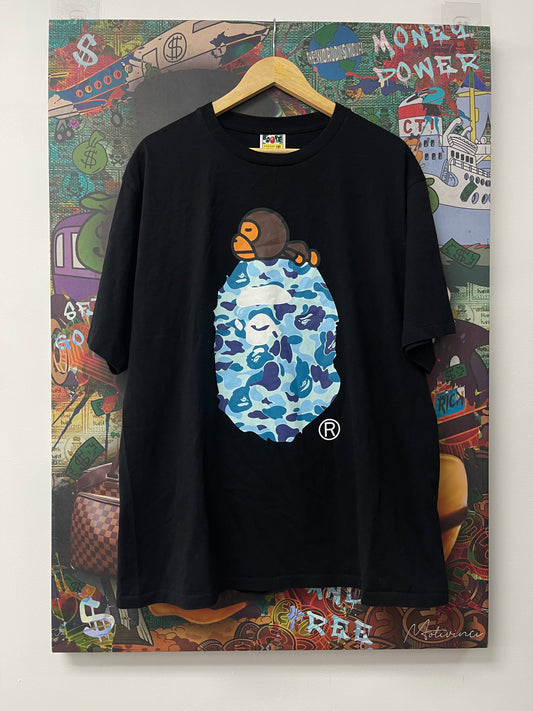 Rhude Collegiate Crest Tee Cream Navy New With Tags