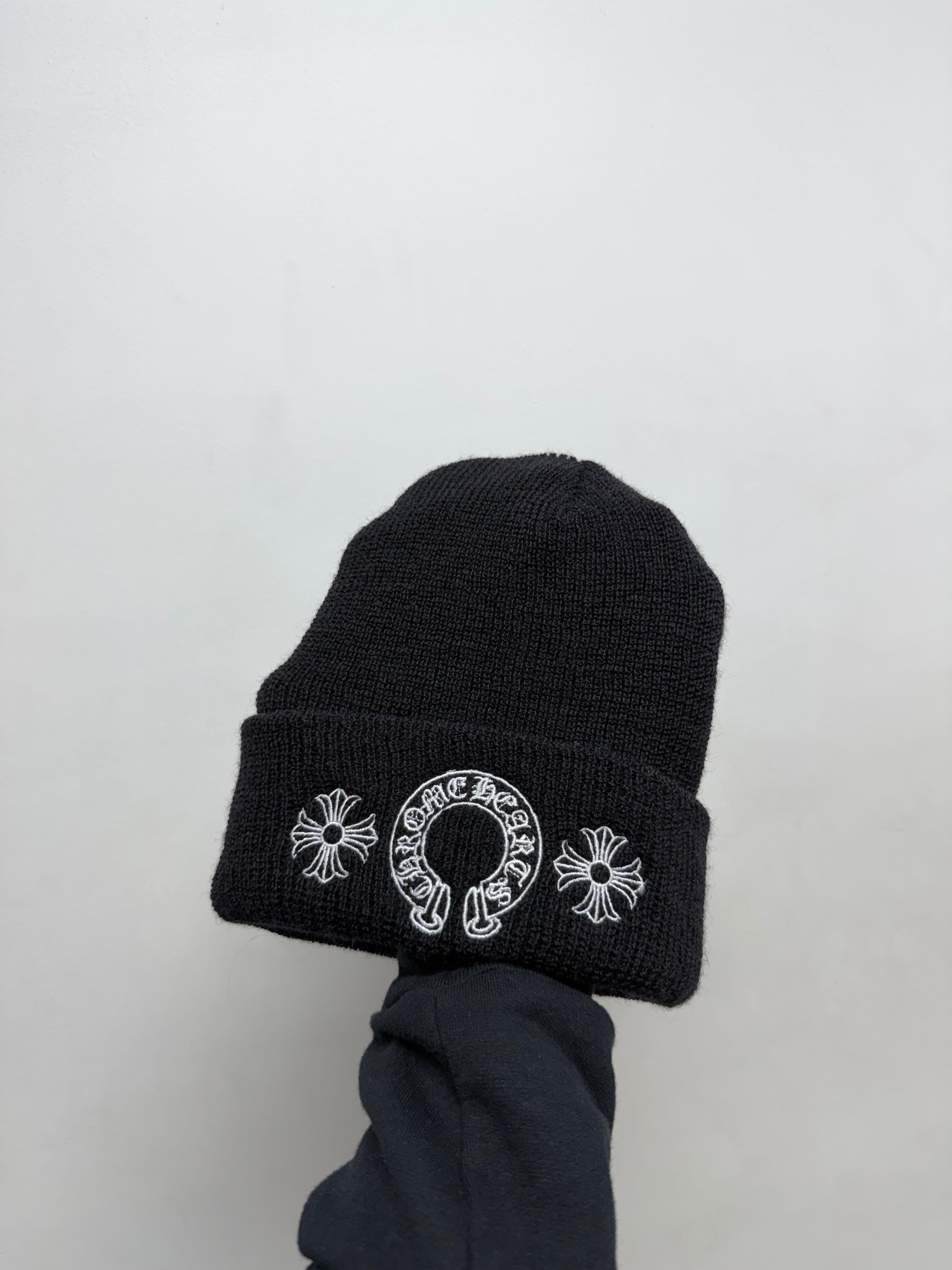 Chrome Hearts Black Horseshoe Wool Beanie