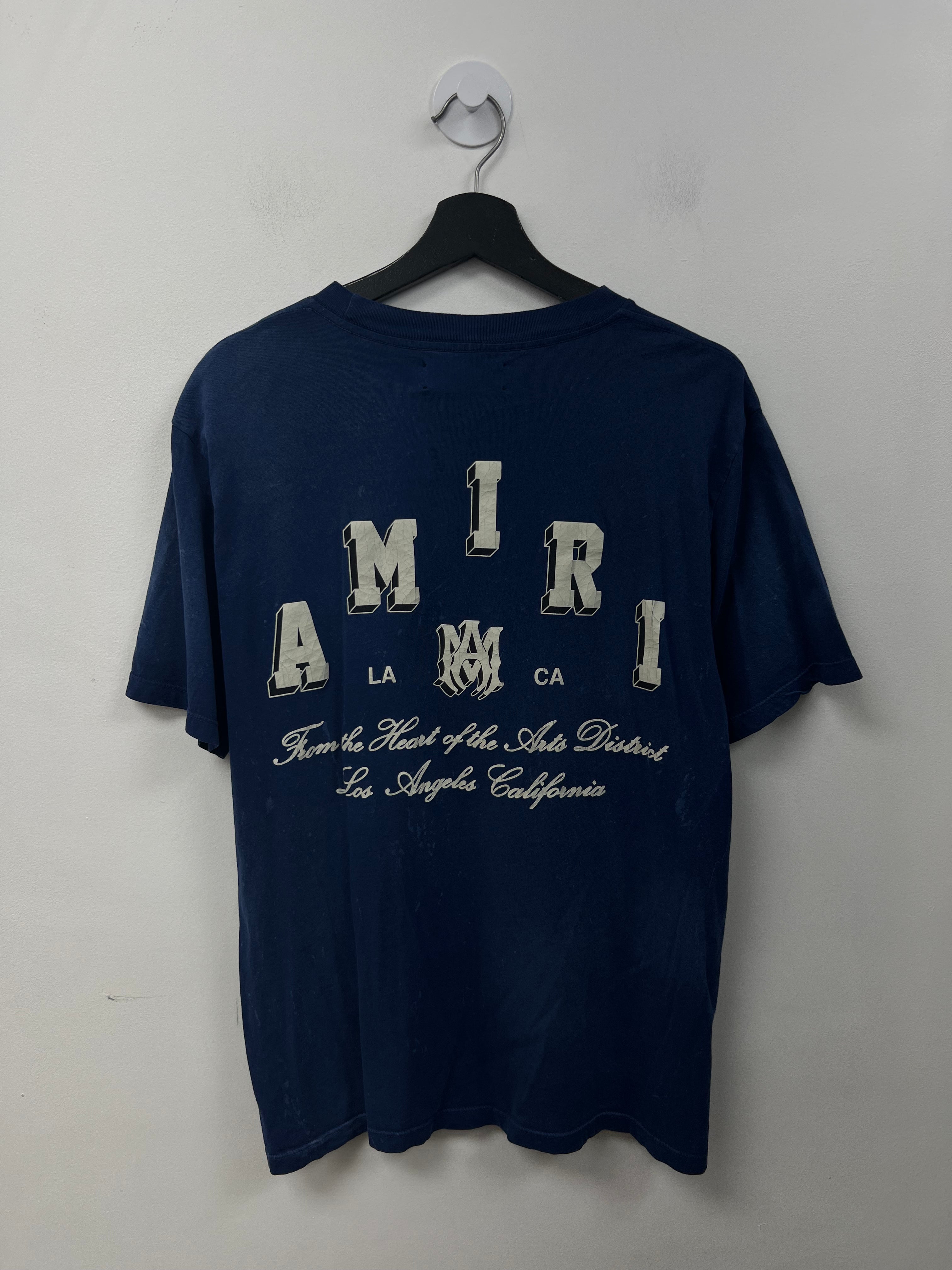 Amiri Blue Colligate Tee