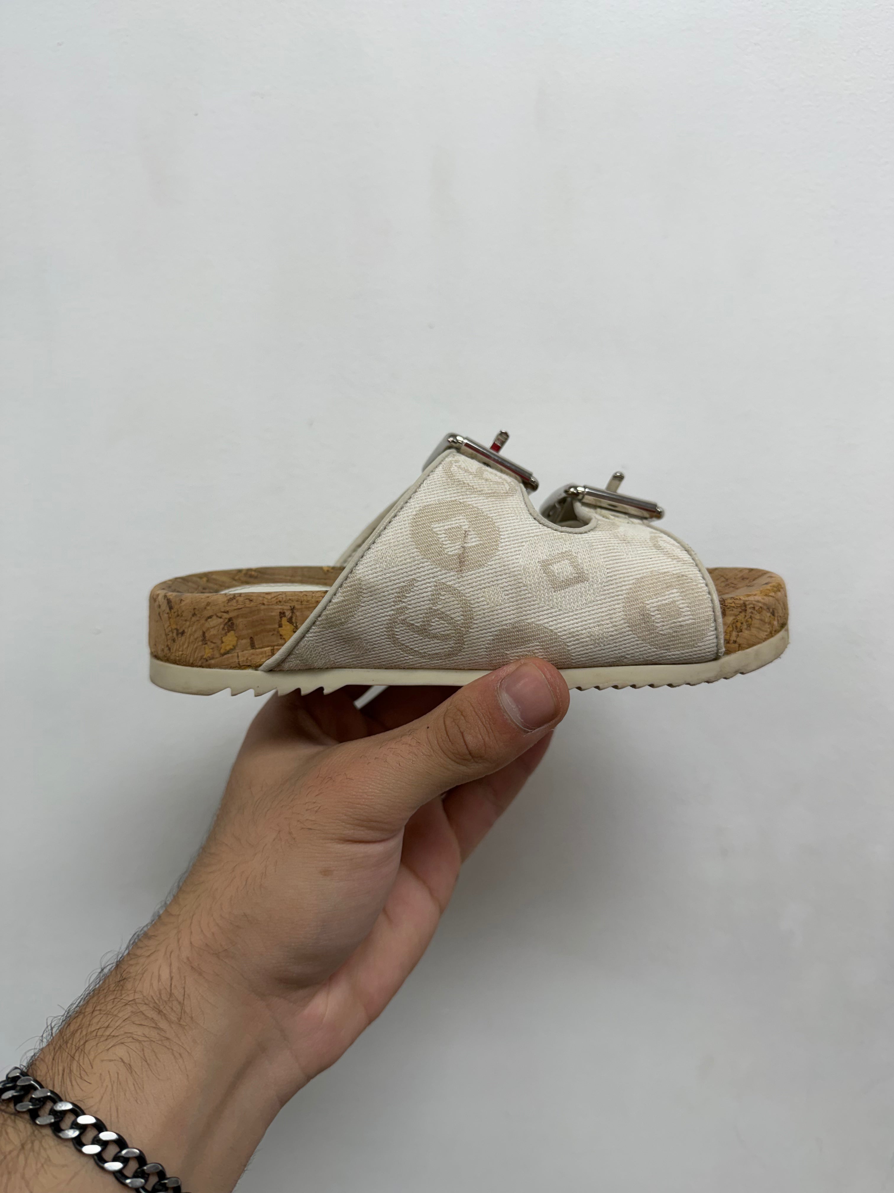 Gucci Tan GG Monogram Sandals