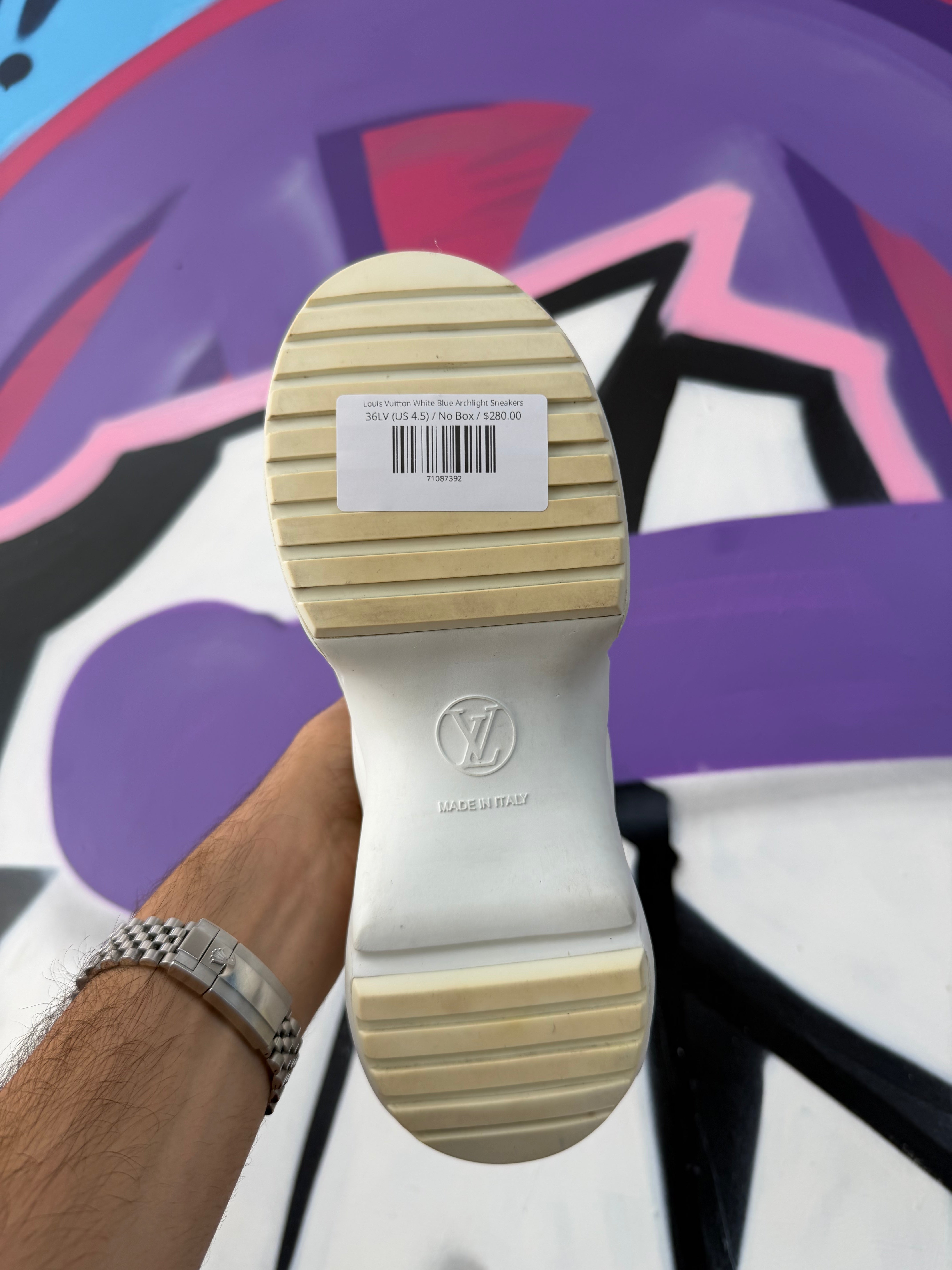 Louis Vuitton White Blue Archlight Sneakers