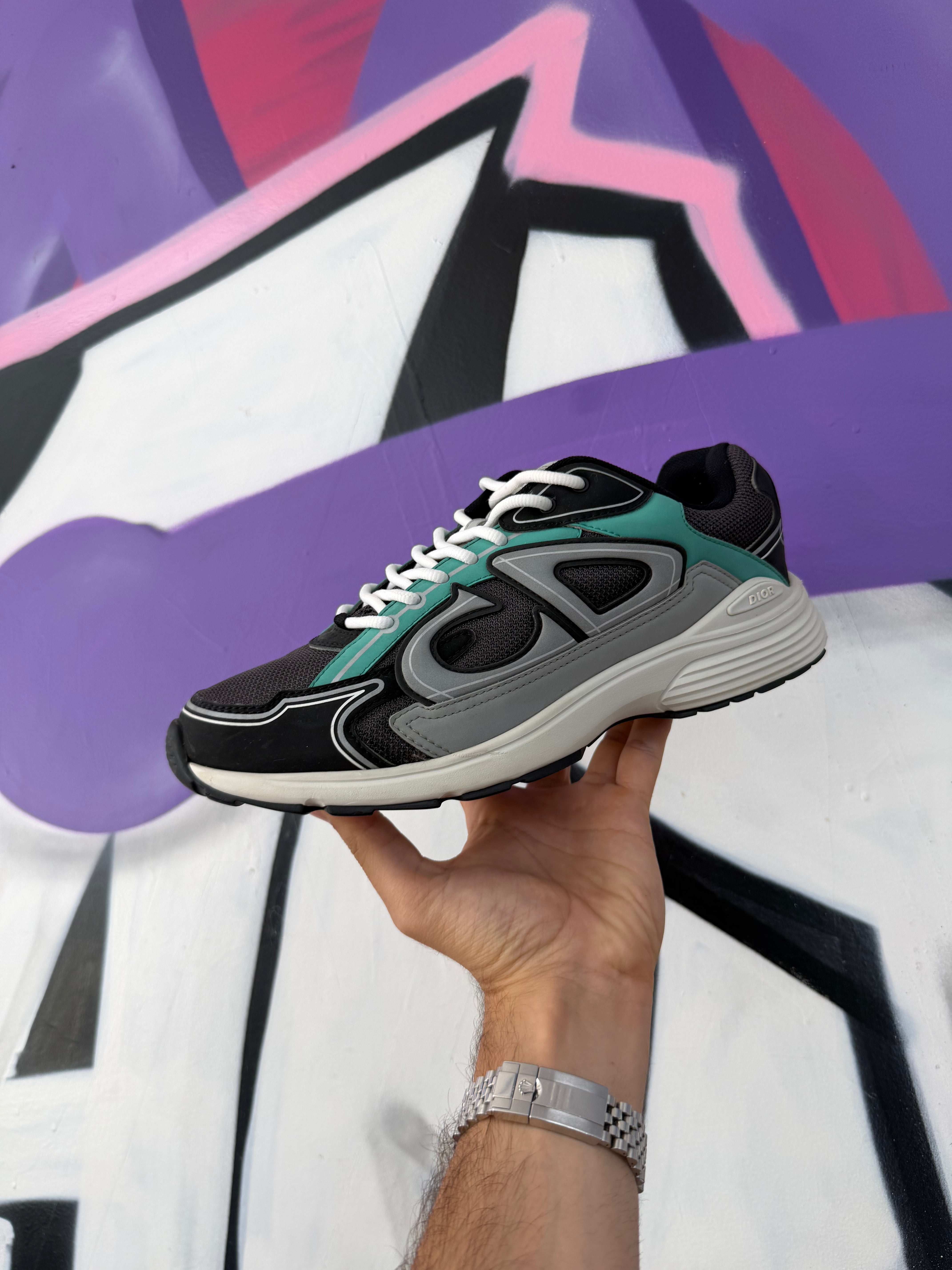 Dior B30 Teal Black Grey Sneakers