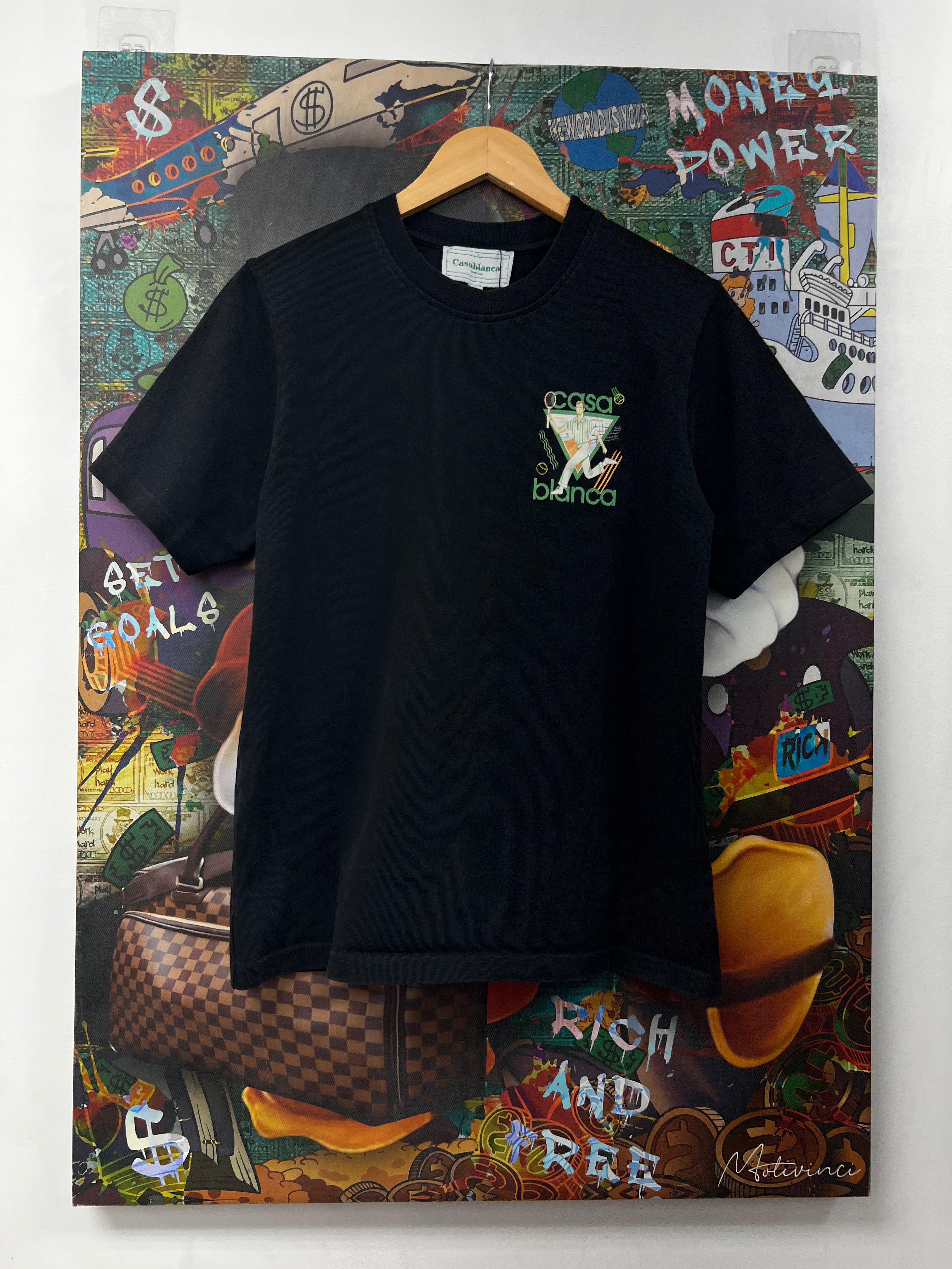 Casablanca Black Green Tennis Club Tee