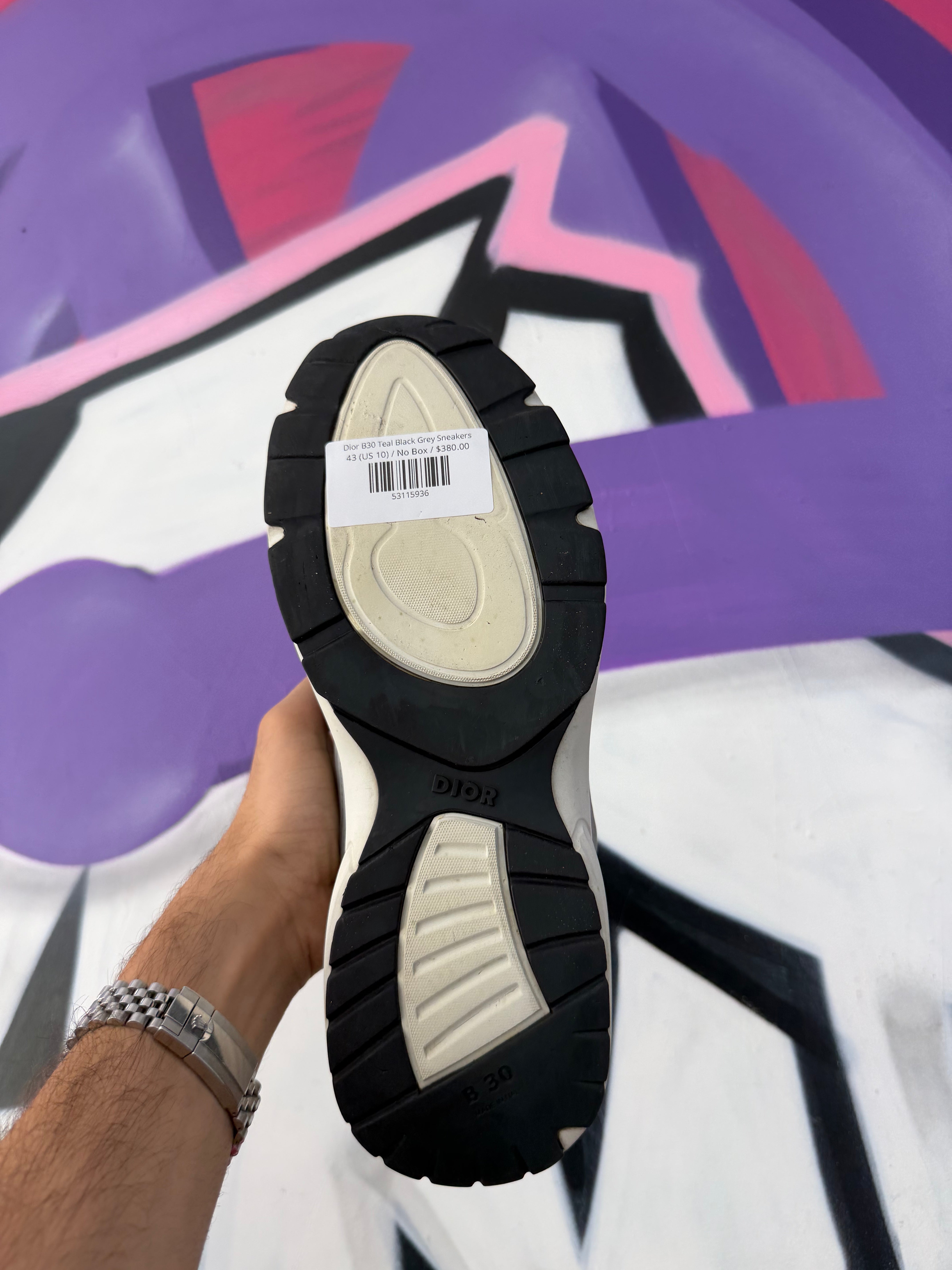 Dior B30 Teal Black Grey Sneakers