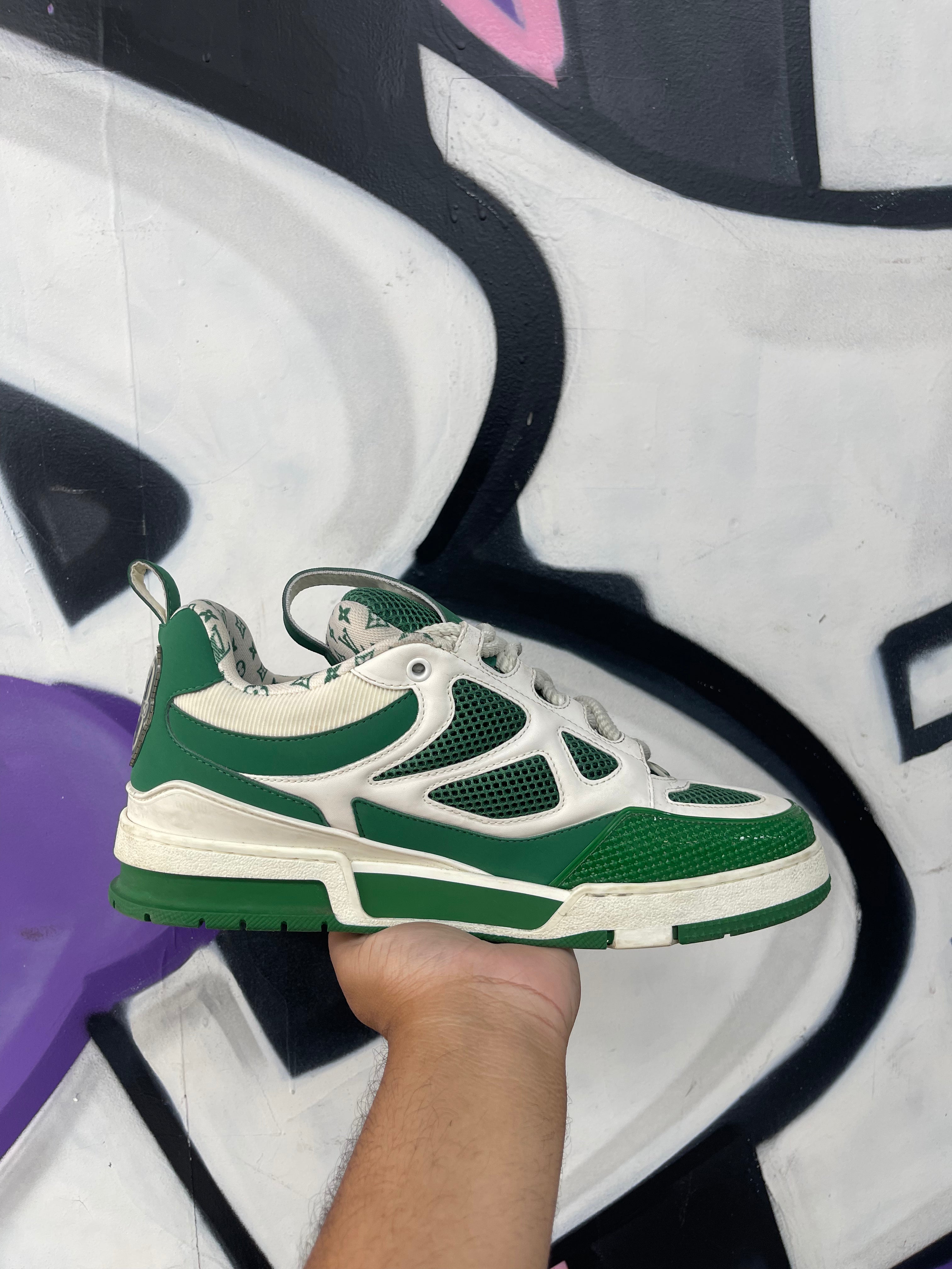Louis Vuitton Green White Skate Sneakers