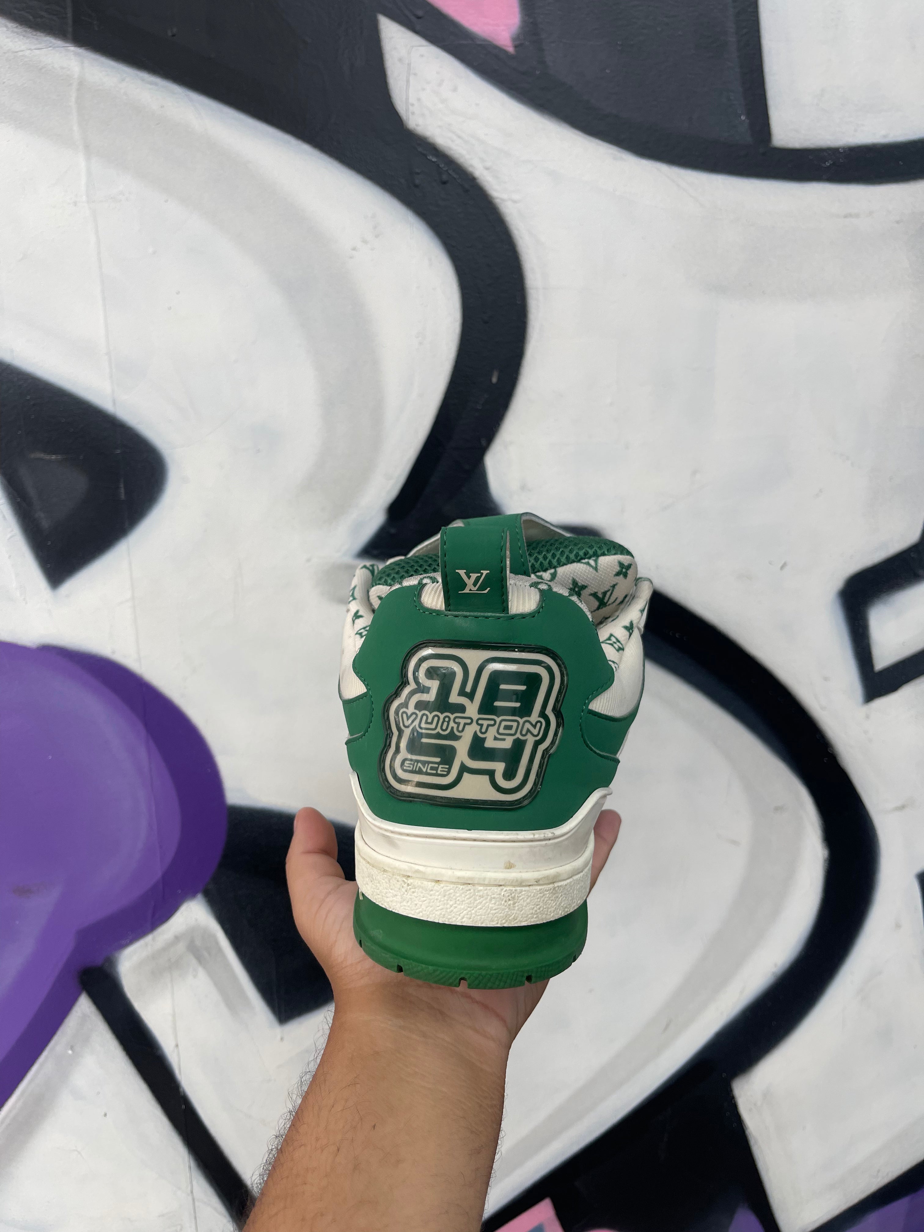 Louis Vuitton Green White Skate Sneakers