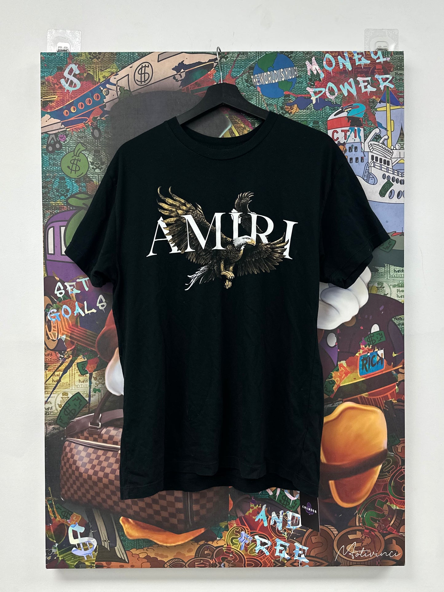 Amiri Eagle Tee Black  Used Xsmall N/A