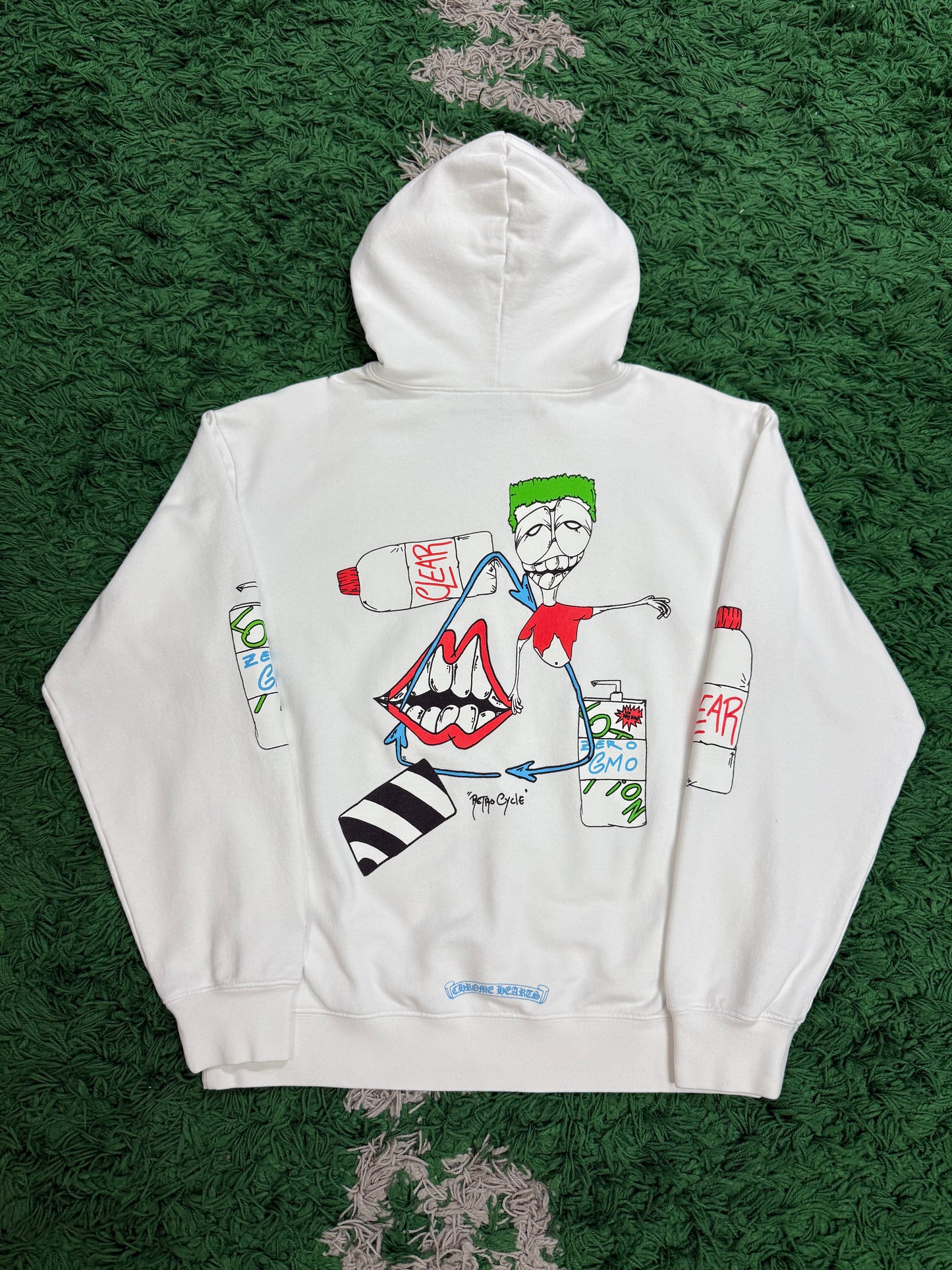 Chrome Hearts Matty Boy Retro Cycle Hoodie White Lightly Worn Large